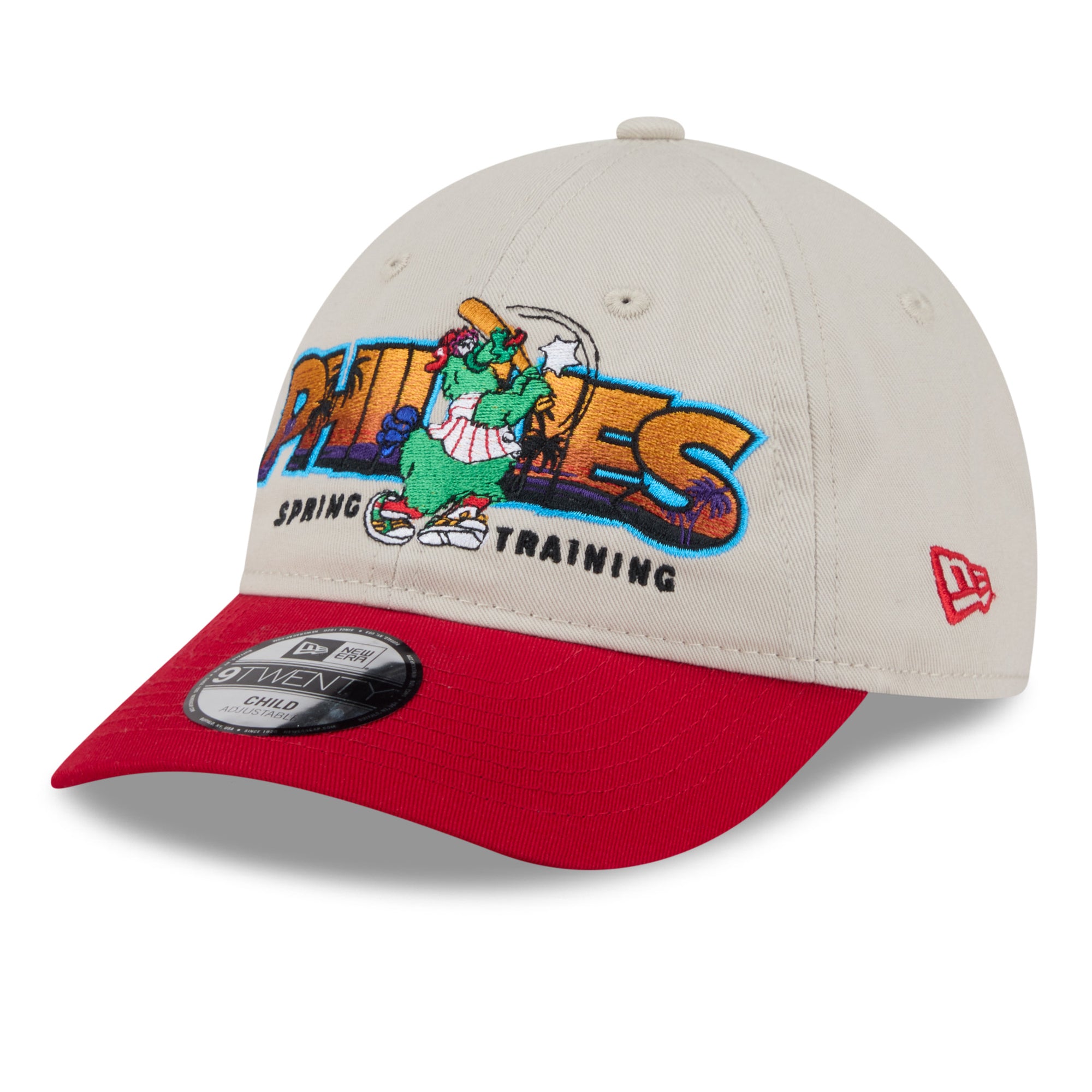 Youth New Era  Stone/Red Philadelphia Phillies 2026 Spring Training Fan Pack Batter 9TWENTY Adjustable Hat