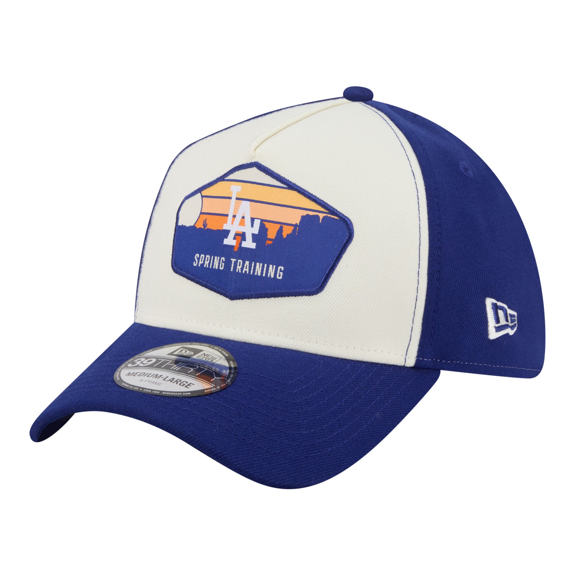 Men's New Era  Stone Los Angeles Dodgers 2026 Spring Training Fan Pack Gradient 39THIRTY Flex Hat