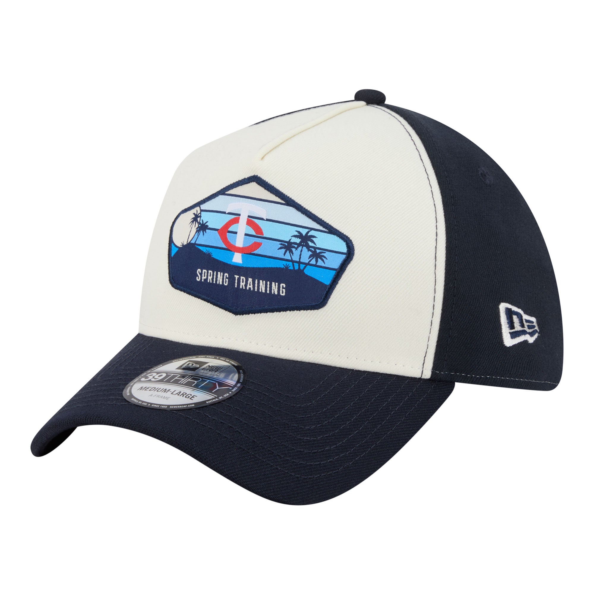 Men's New Era  Stone Minnesota Twins 2026 Spring Training Fan Pack Gradient 39THIRTY Flex Hat