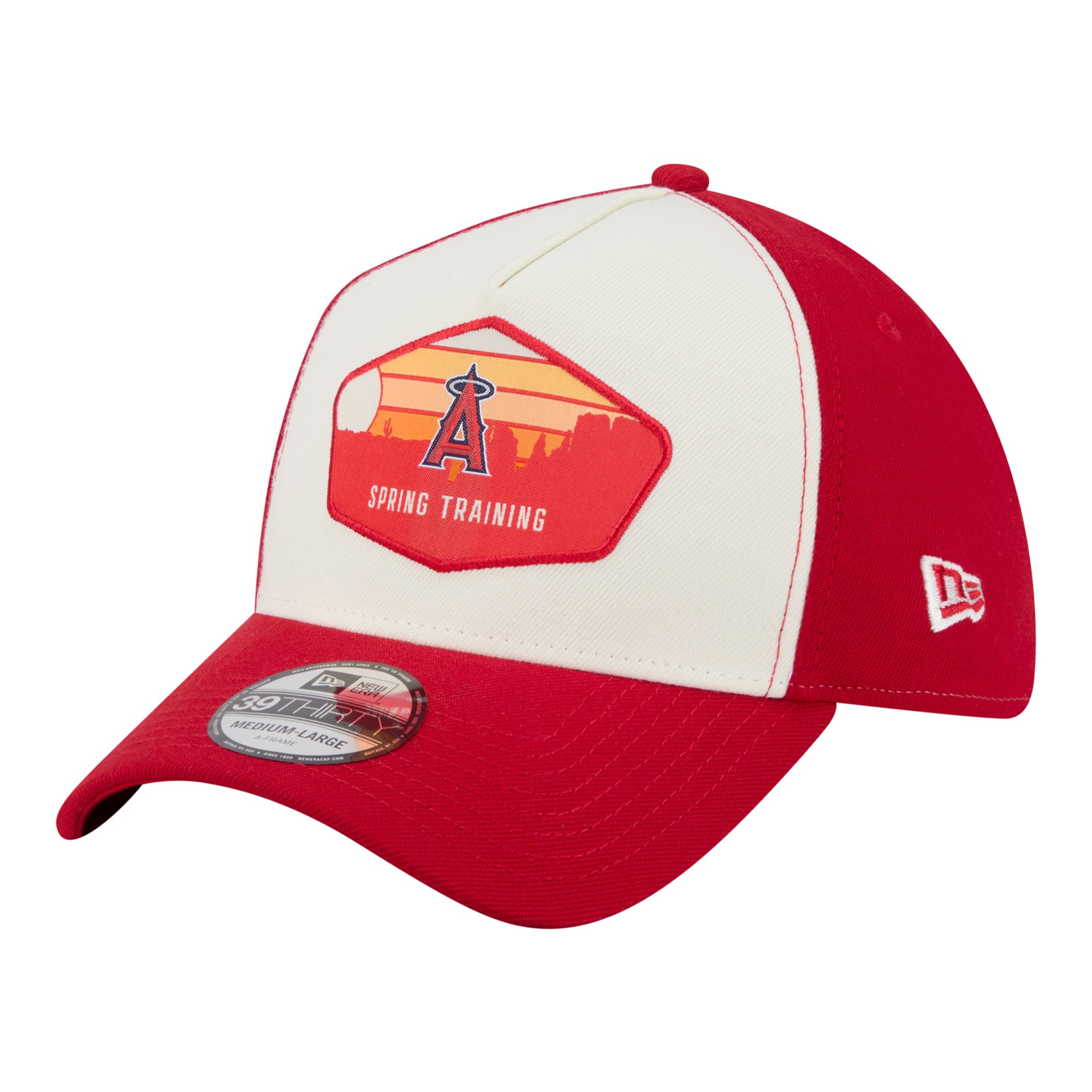 Men's New Era  Stone Los Angeles Angels 2026 Spring Training Fan Pack Gradient 39THIRTY Flex Hat