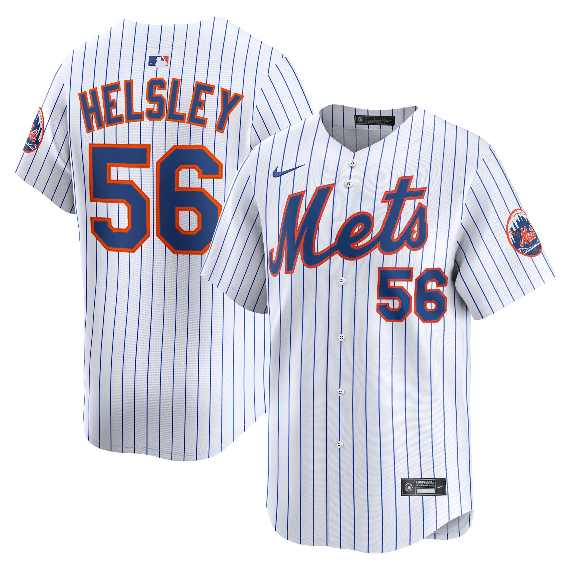 Men's Nike Ryan Helsley White New York Mets Home Limited Player Jersey