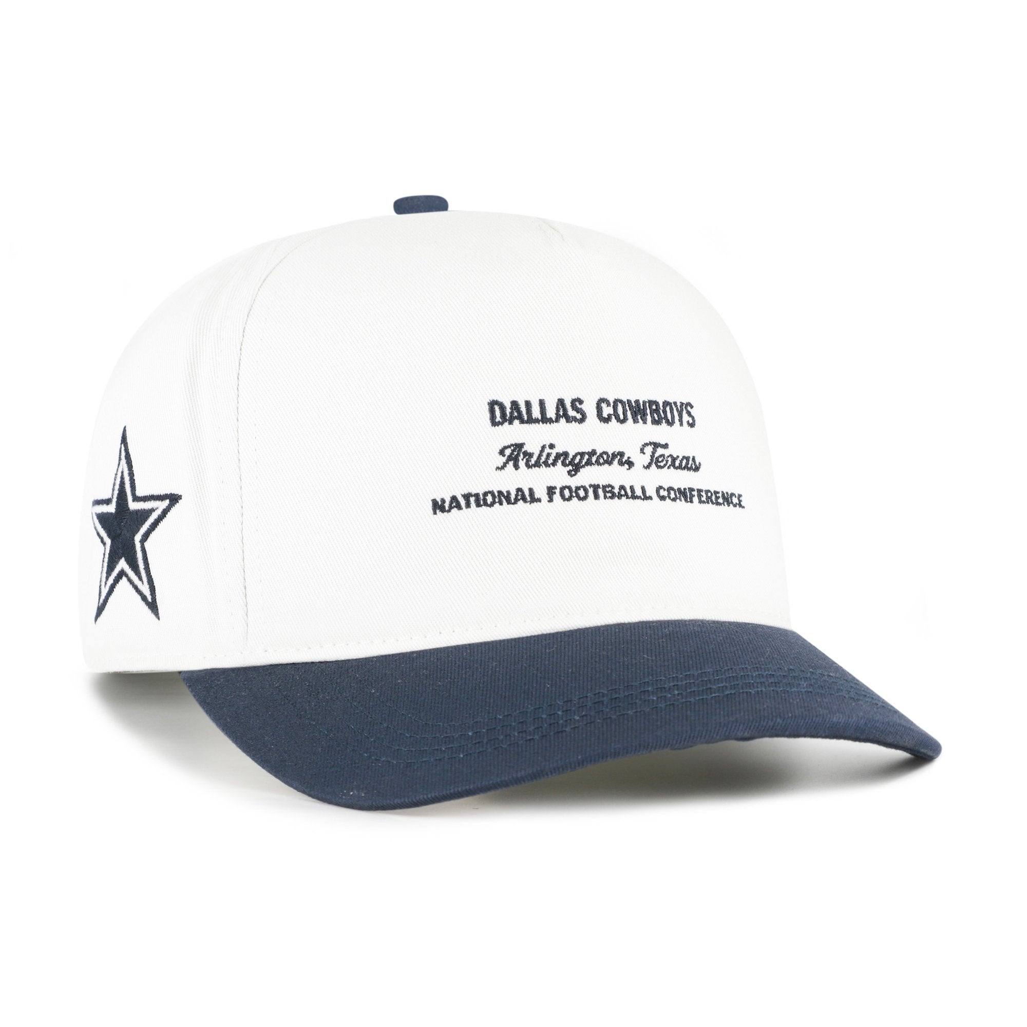 Men's '47 White/Navy Dallas Cowboys Contemporary Two-Tone Hitch Adjustable Hat