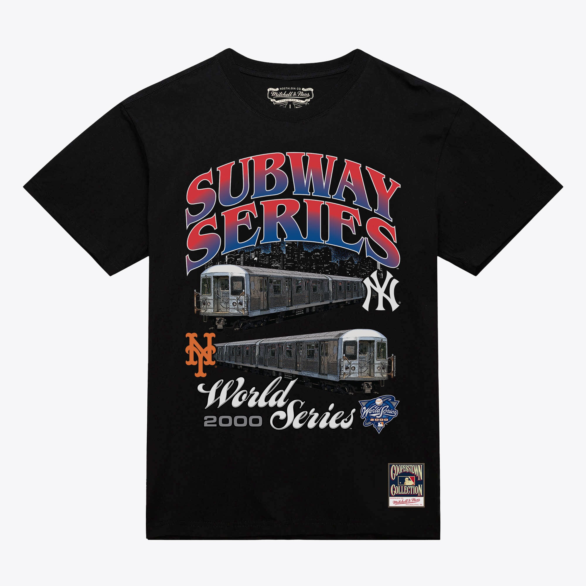 Men's Mitchell & Ness Black MLB Merchandise Subway Series Duel World Series T-Shirt