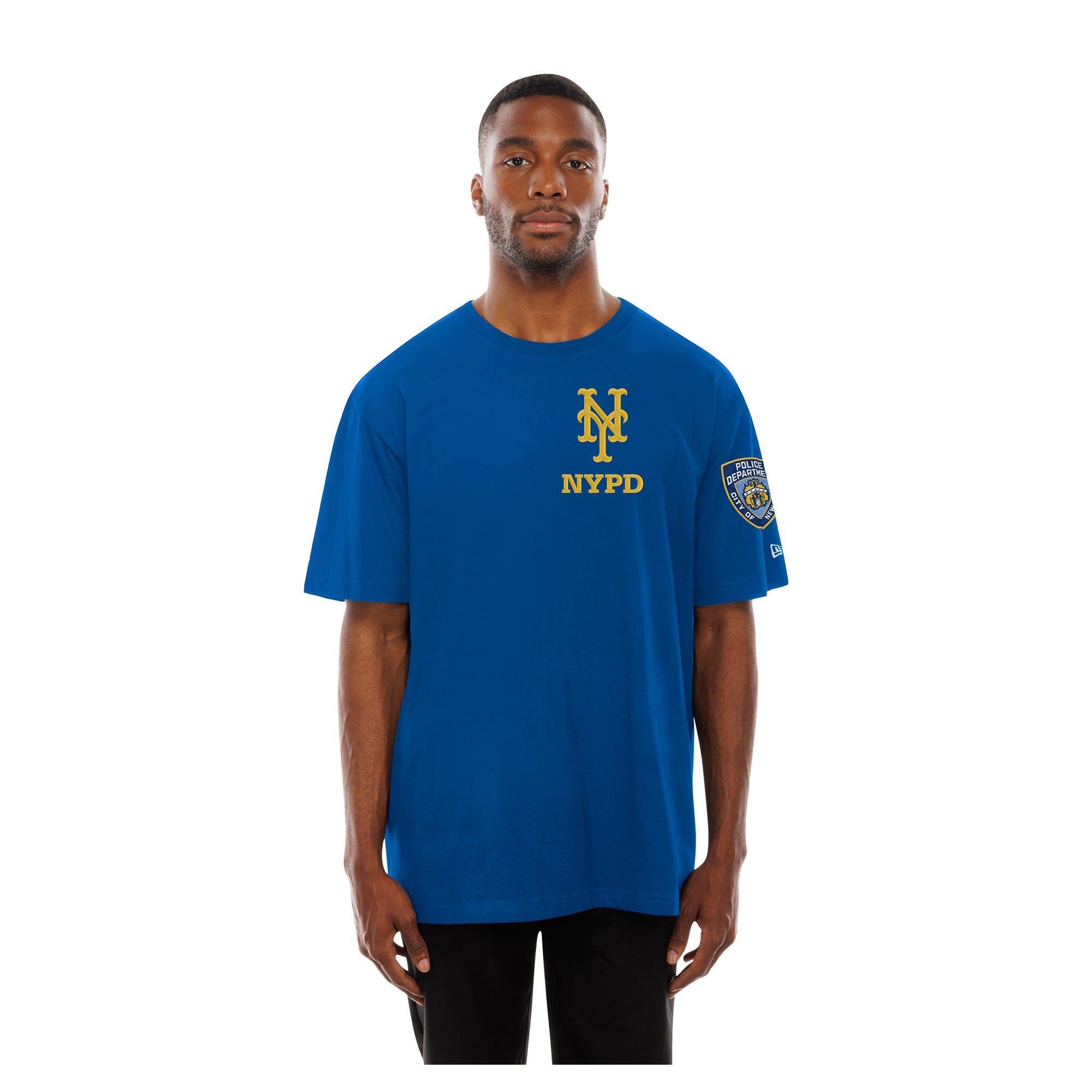 Men's New Era Royal New York Mets NYPD Embroidered T-Shirt