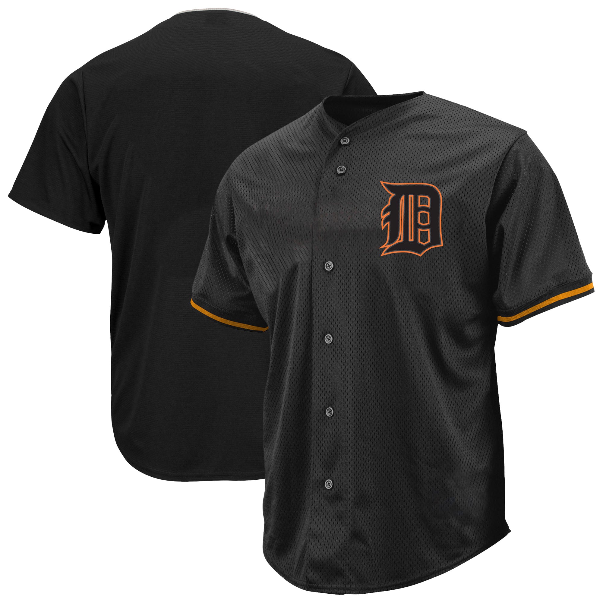 Men's Profile Black Detroit Tigers Big & Tall Pop Fashion Jersey