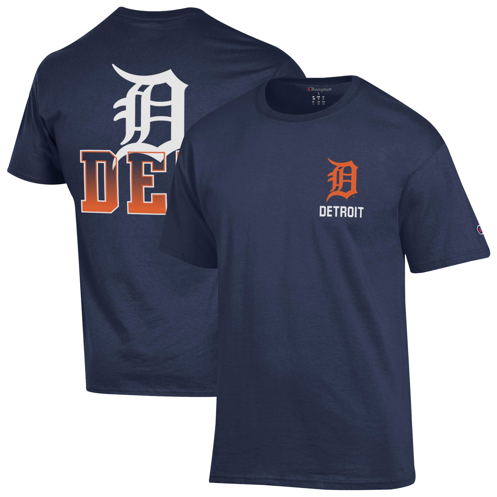 Men's Champion  Navy Detroit Tigers Jersey T-Shirt