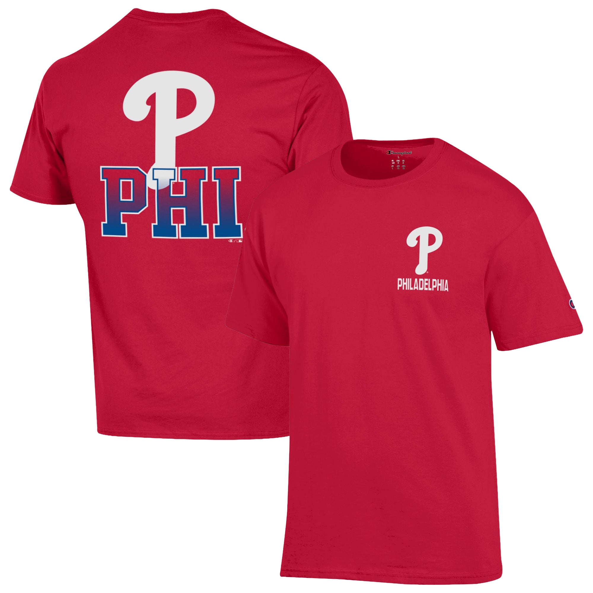 Men's Champion  Red Philadelphia Phillies Jersey T-Shirt