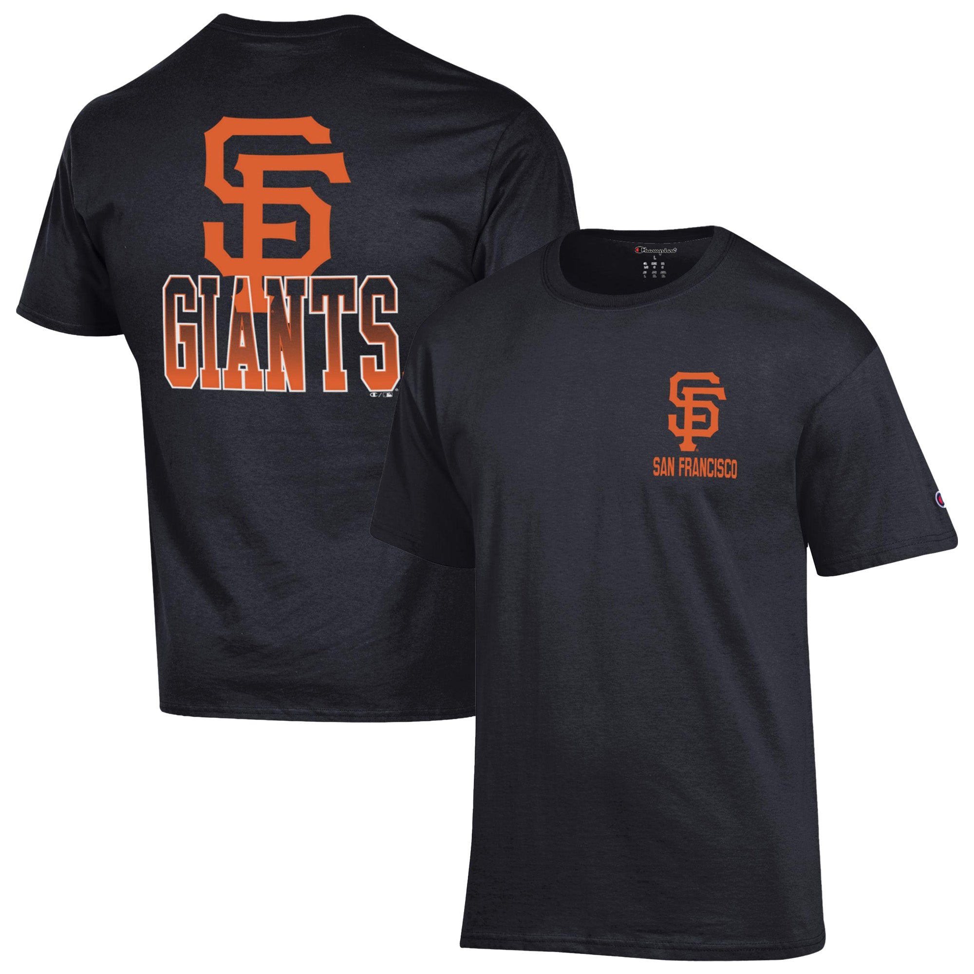 Men's Champion  Black San Francisco Giants Jersey T-Shirt