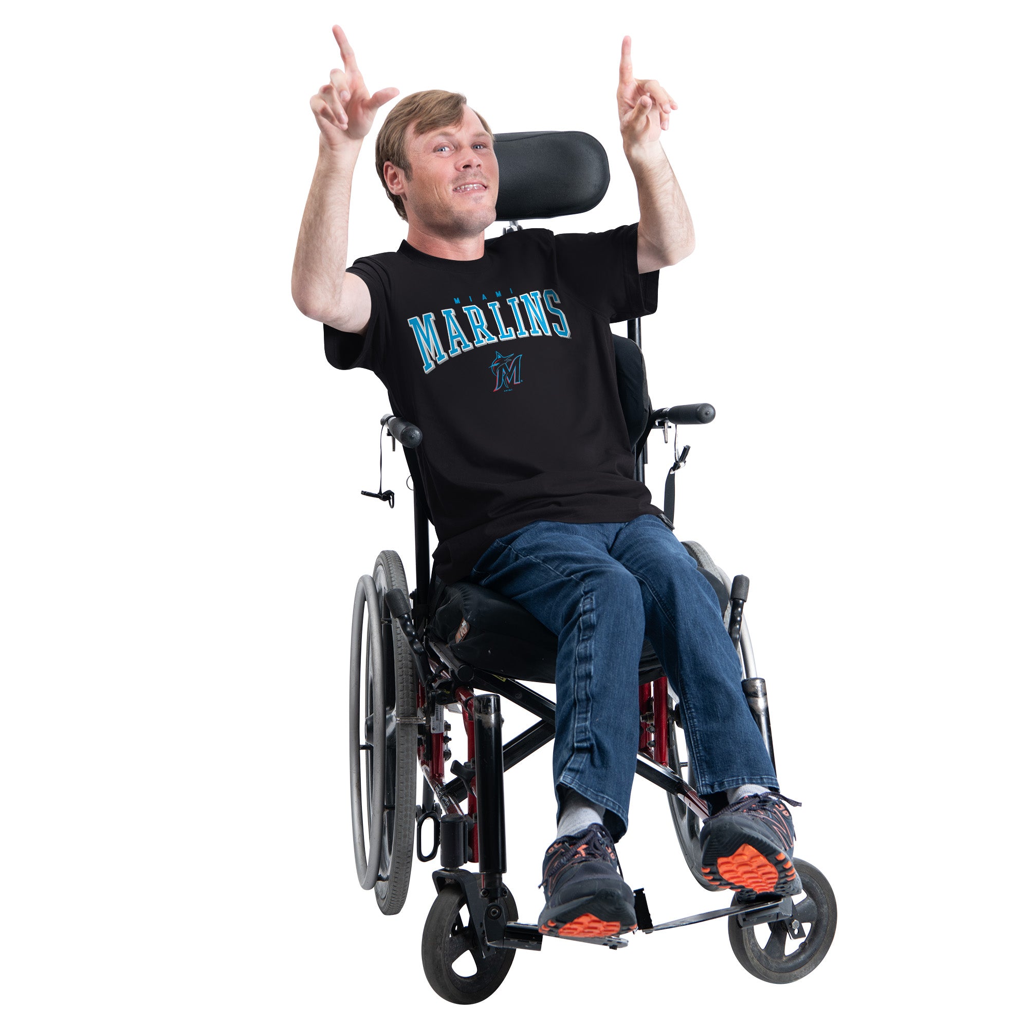 Men's G-III Sports by Carl Banks Black Miami Marlins Adaptive Classic Team Spirit T-Shirt