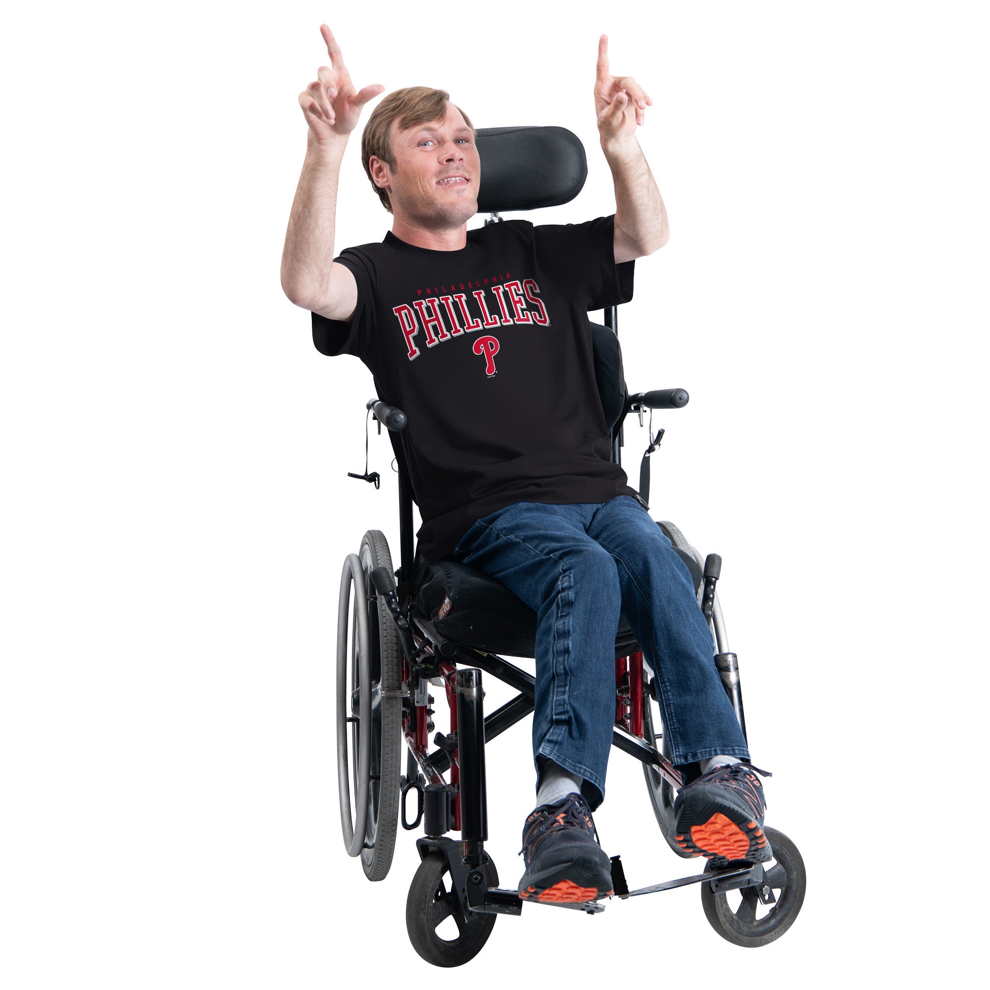 Men's G-III Sports by Carl Banks Black Philadelphia Phillies Adaptive Classic Team Spirit T-Shirt