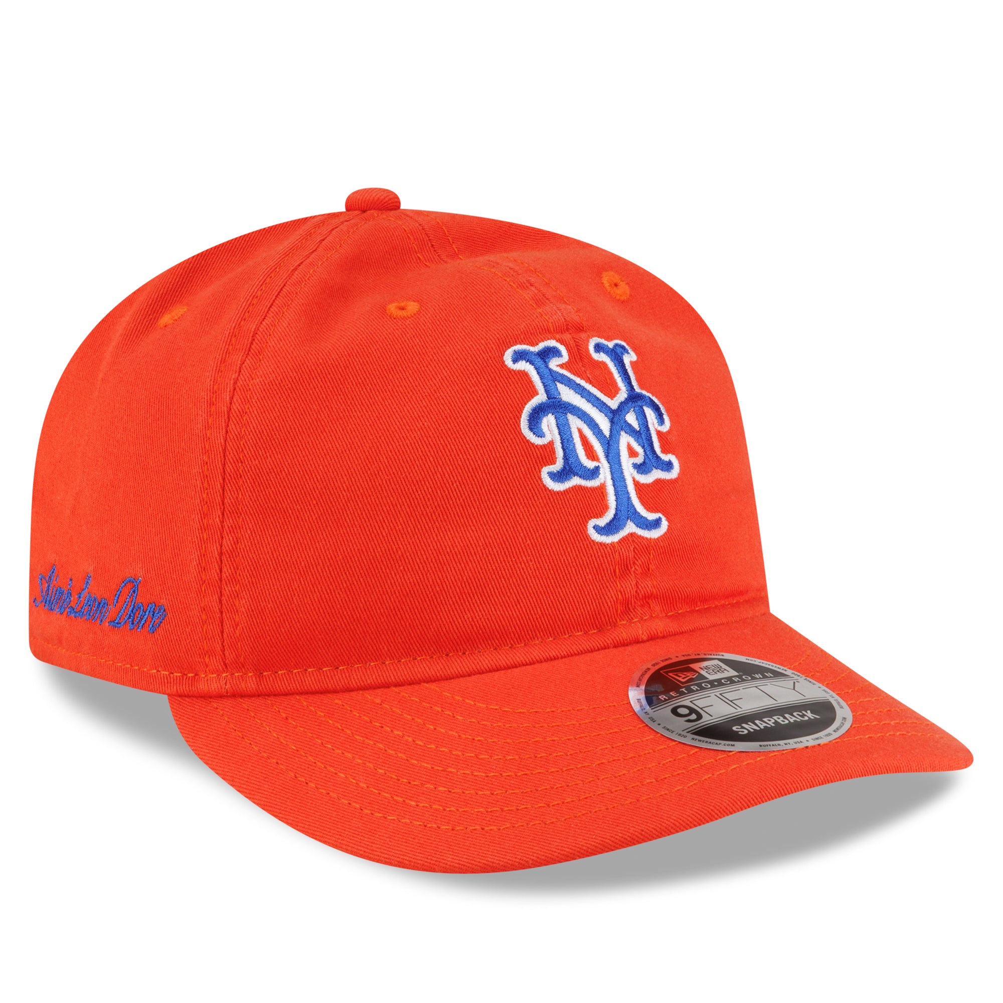 Men's New Era x Aimé Leon Dore  Orange New York Mets Retro Crown 9FIFTY Adjustable Hat