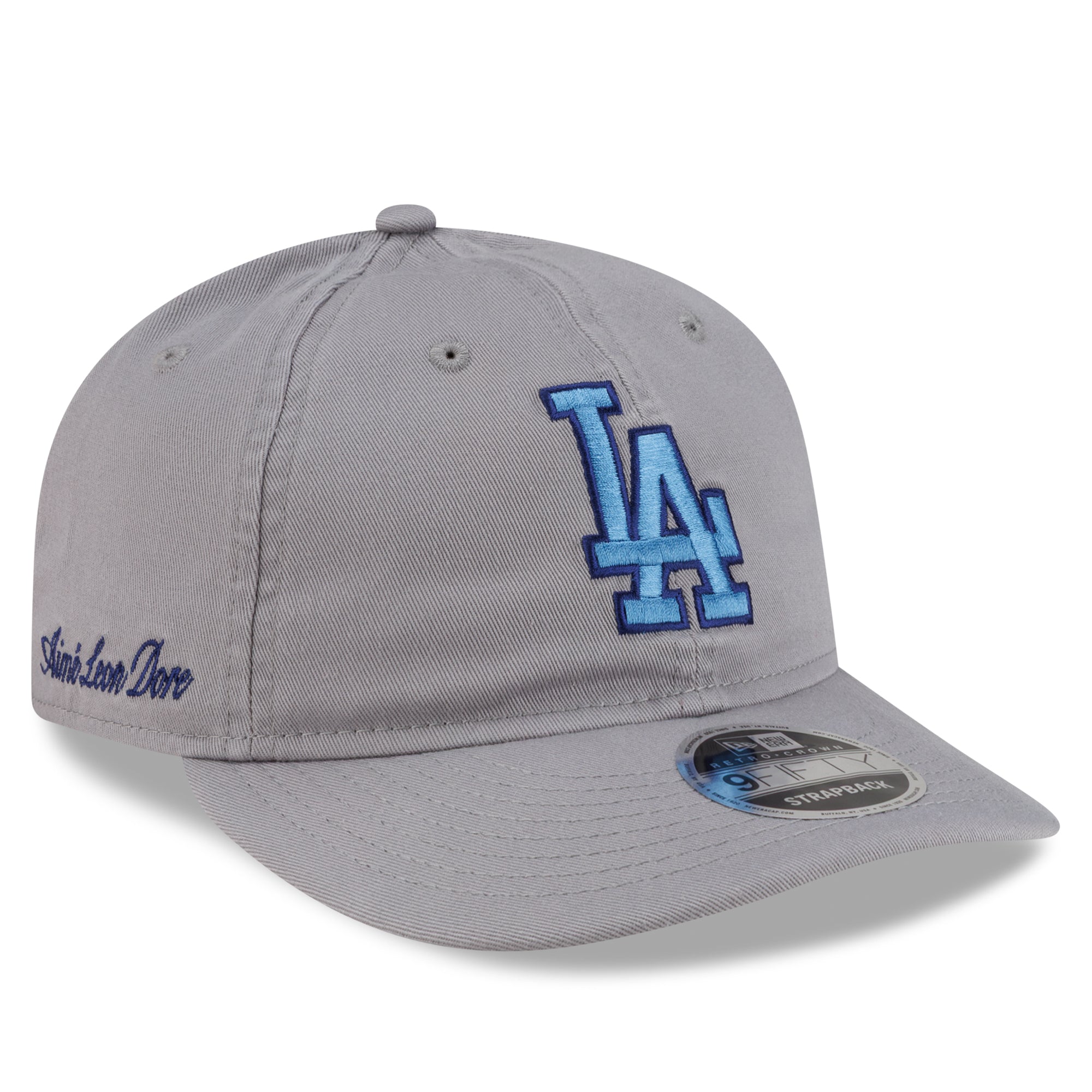 Men's New Era x Aimé Leon Dore  Gray Los Angeles Dodgers Retro Crown 9FIFTY Adjustable Hat