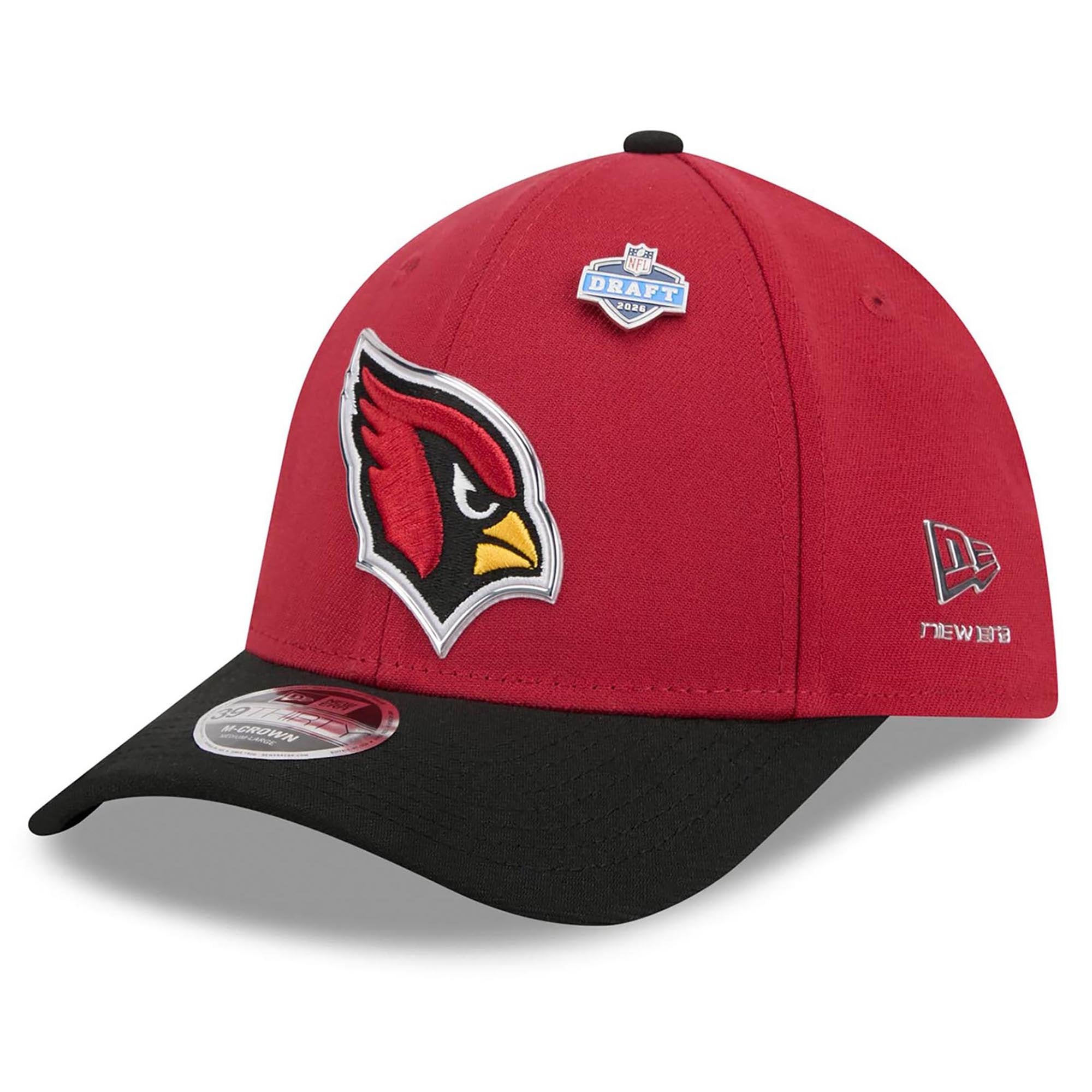 Men's New Era  Cardinal/Black Arizona Cardinals 2026 NFL Draft 39THIRTY M-Crown Flex Hat