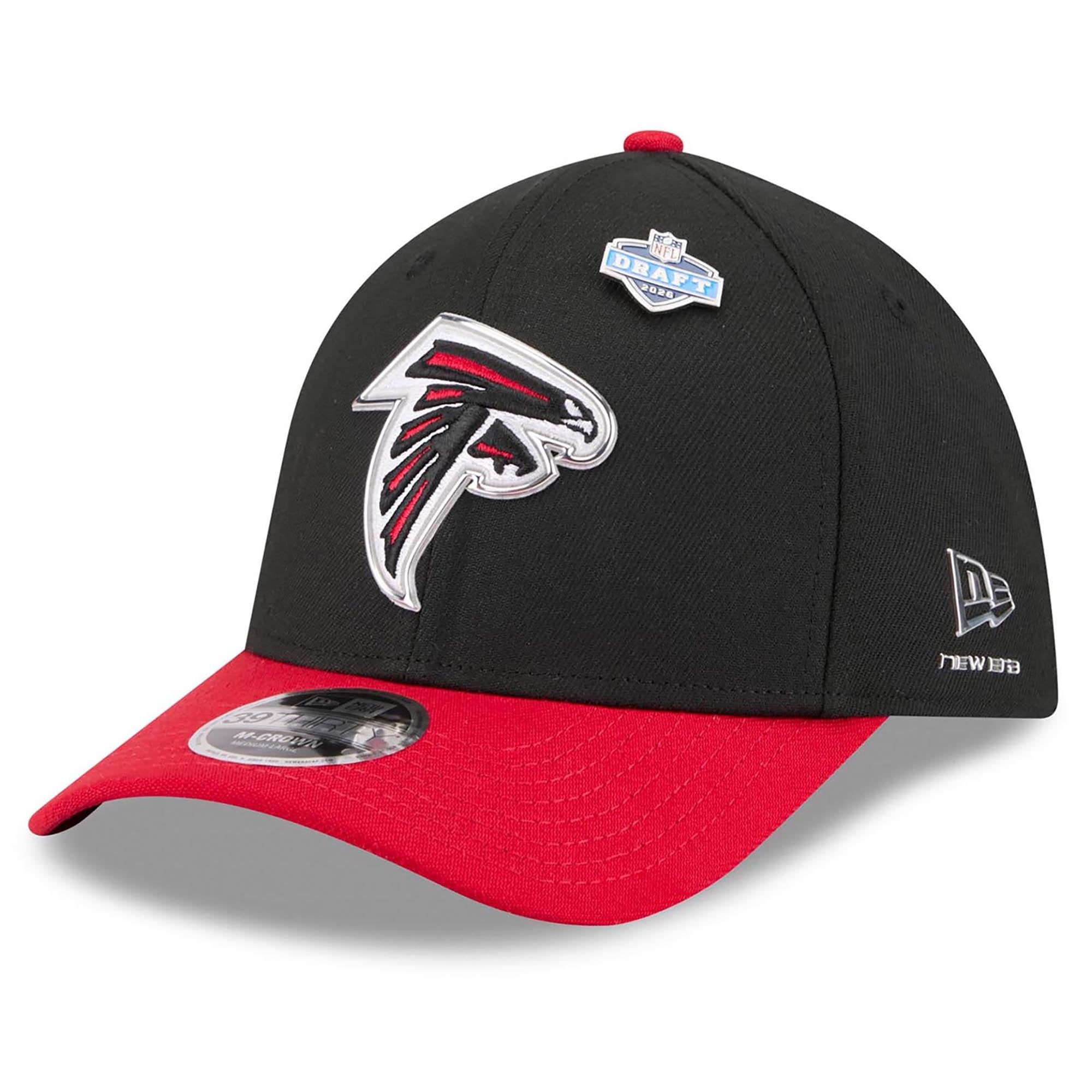 Men's New Era  Black/Red Atlanta Falcons 2026 NFL Draft 39THIRTY M-Crown Flex Hat