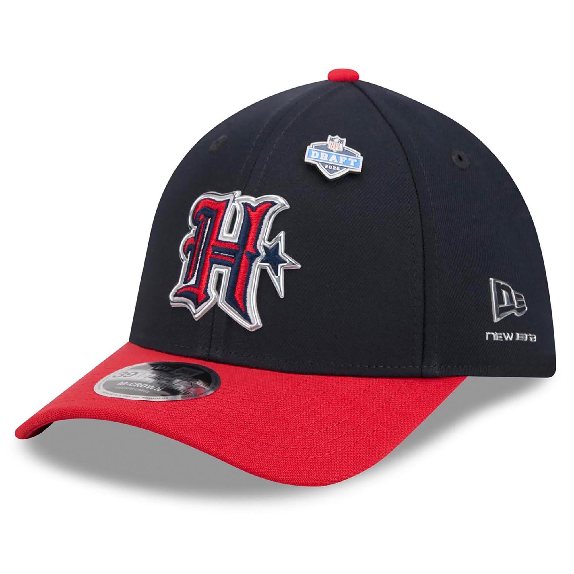 Men's New Era  Navy/Red Houston Texans 2026 NFL Draft 39THIRTY M-Crown Flex Hat