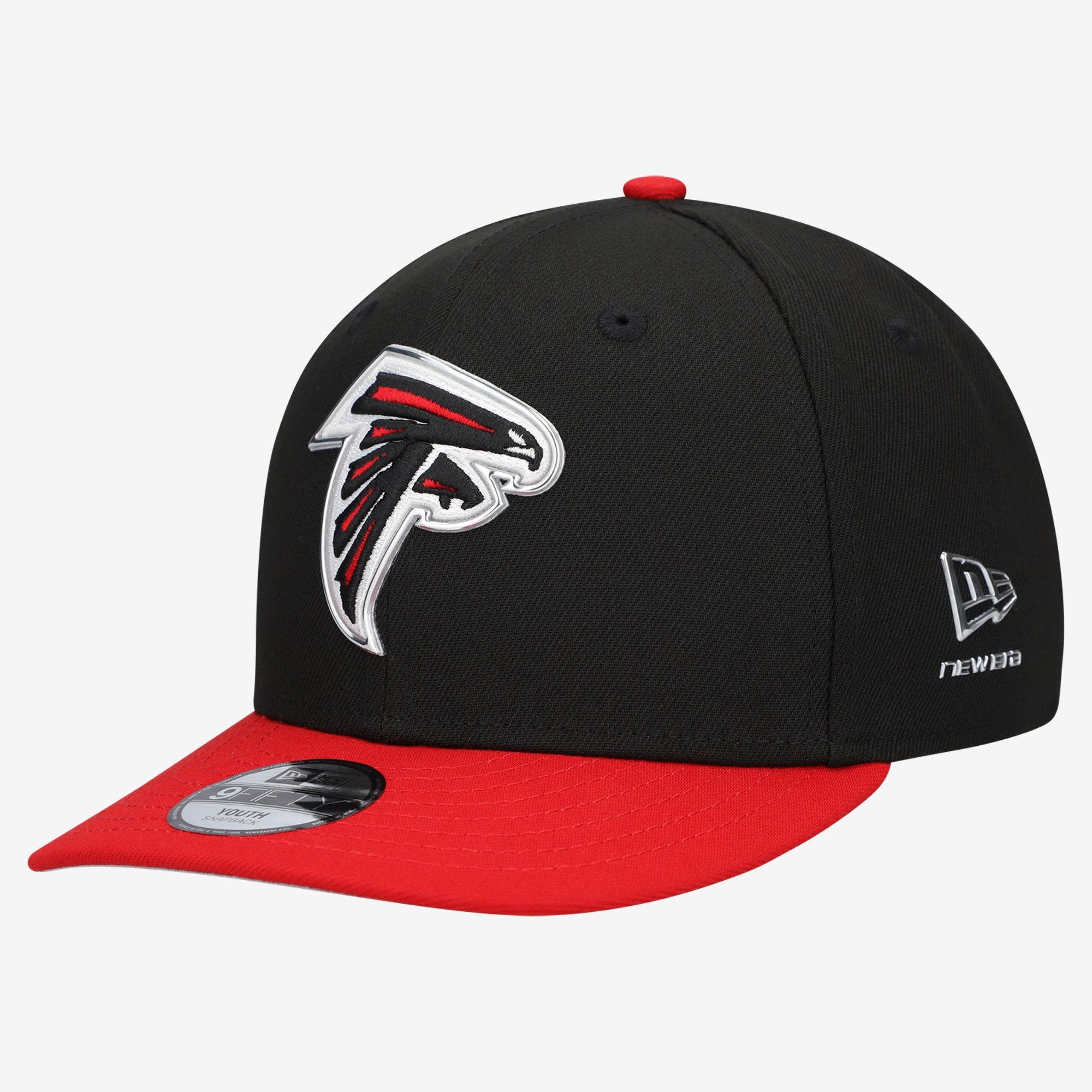 Youth New Era  Black/Red Atlanta Falcons 2026 NFL Draft Pre-Curved 9FIFTY Snapback Hat