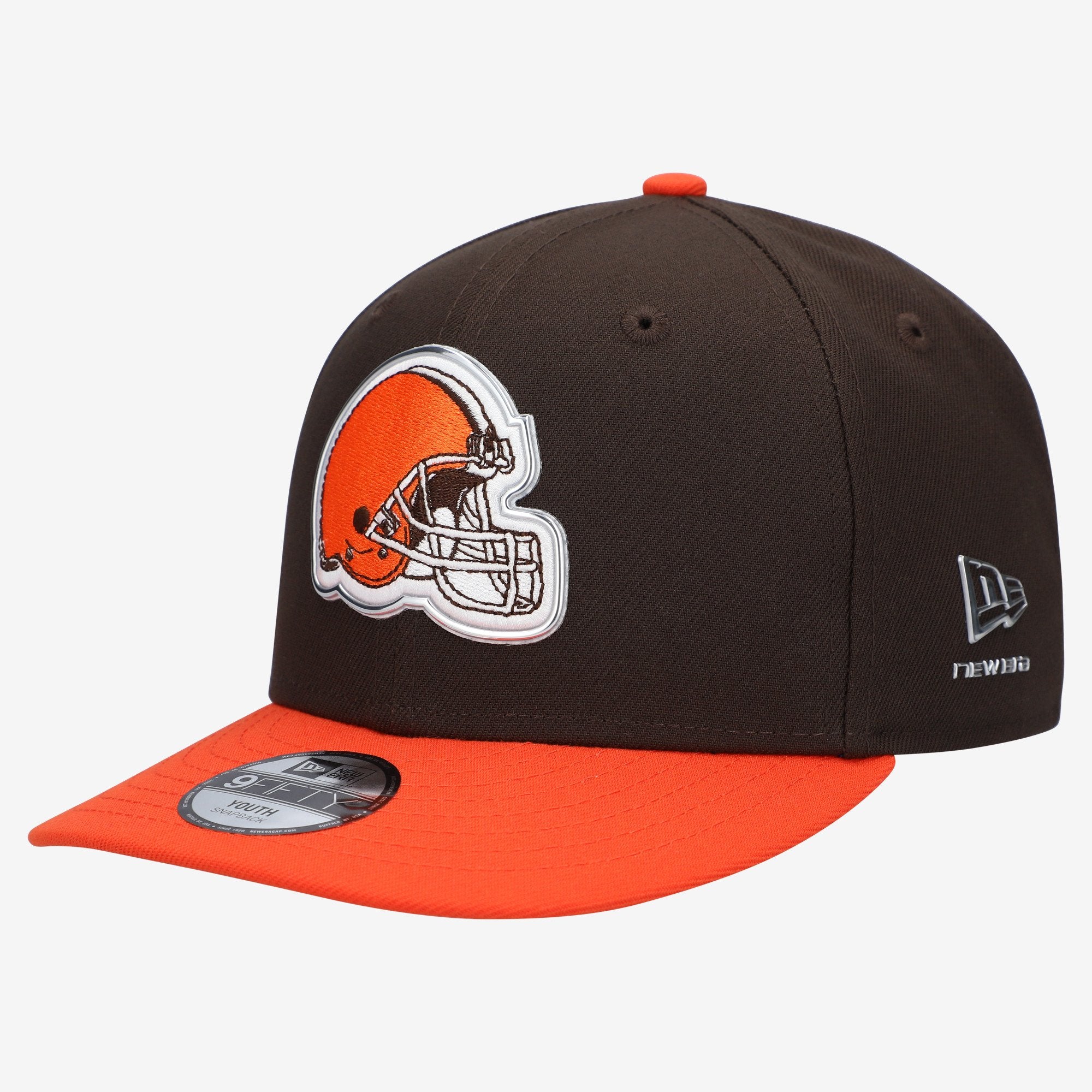 Youth New Era  Brown/Orange Cleveland Browns 2026 NFL Draft Pre-Curved 9FIFTY Snapback Hat
