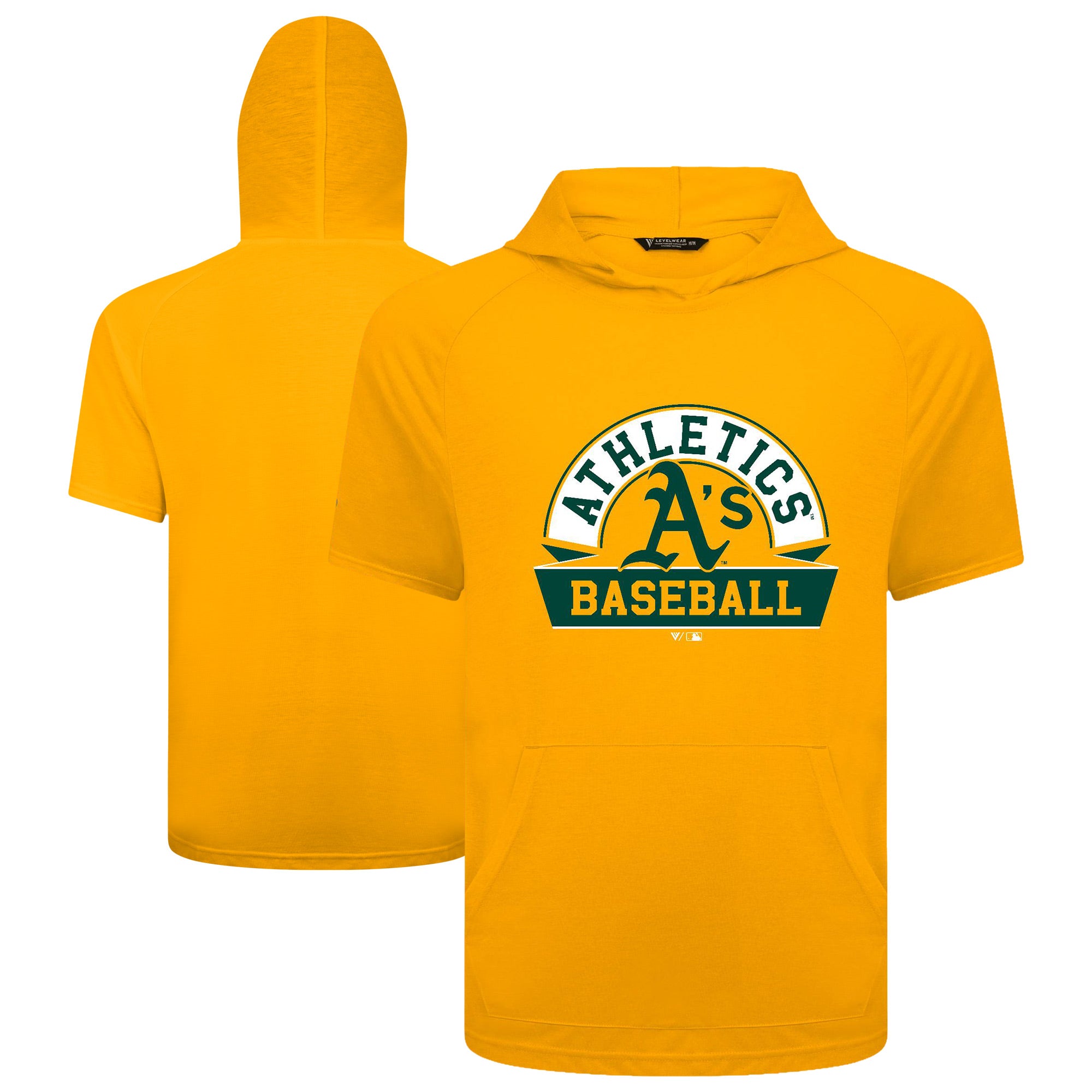 Men's Levelwear Gold Athletics Phase Banner Arch Hoodie T-Shirt