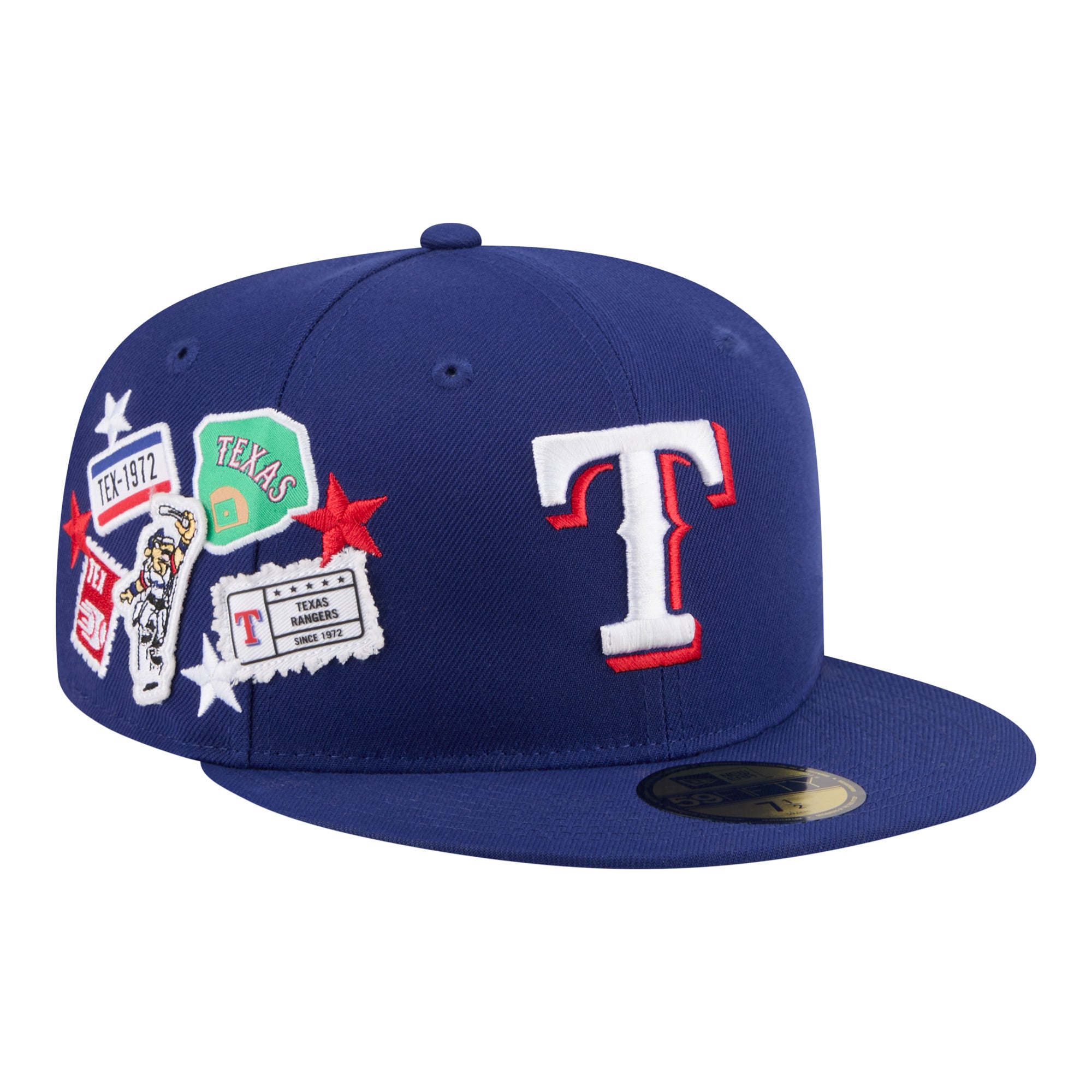 Men's New Era  Royal Texas Rangers City Patch 59FIFTY Fitted Hat