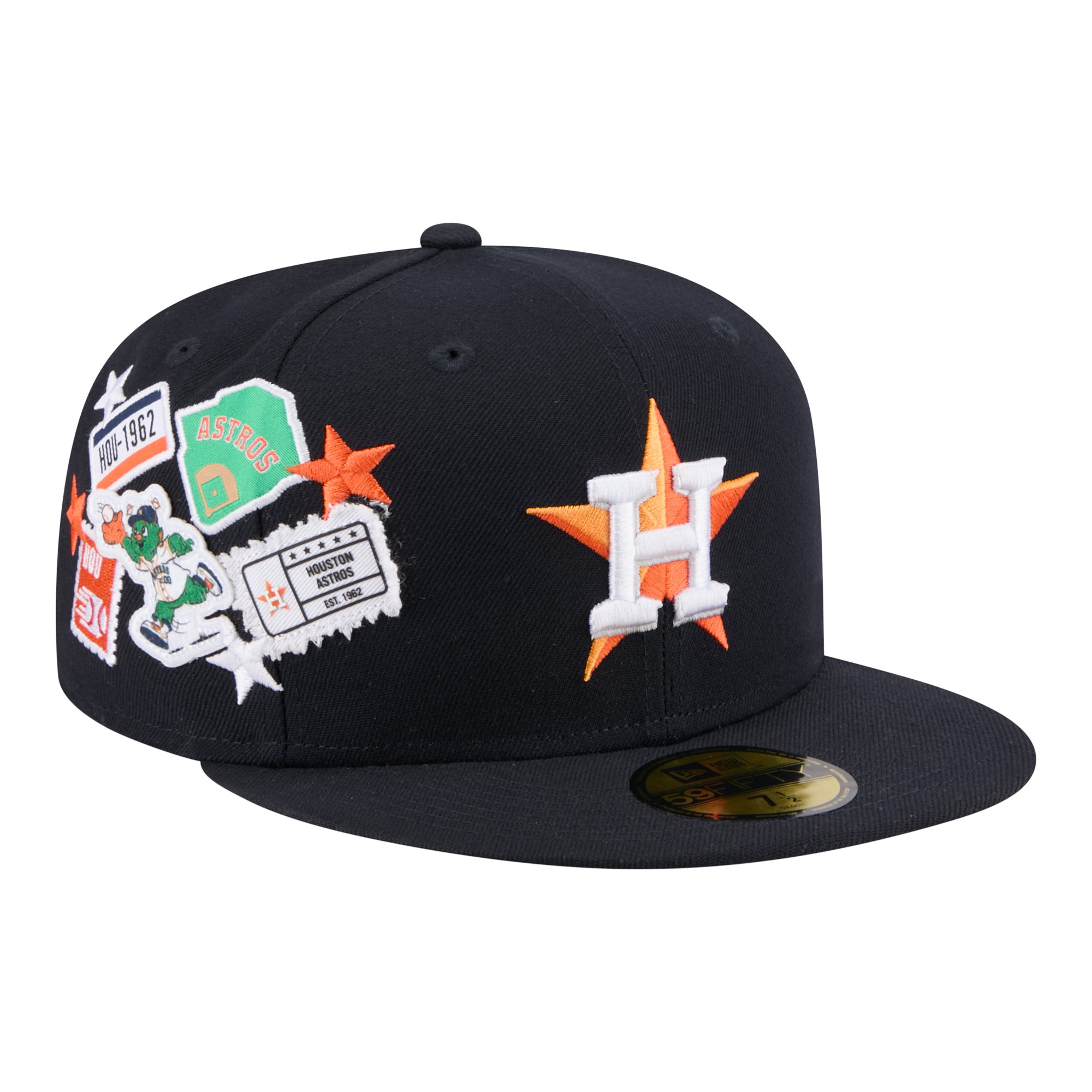 Men's New Era  Navy Houston Astros City Patch 59FIFTY Fitted Hat
