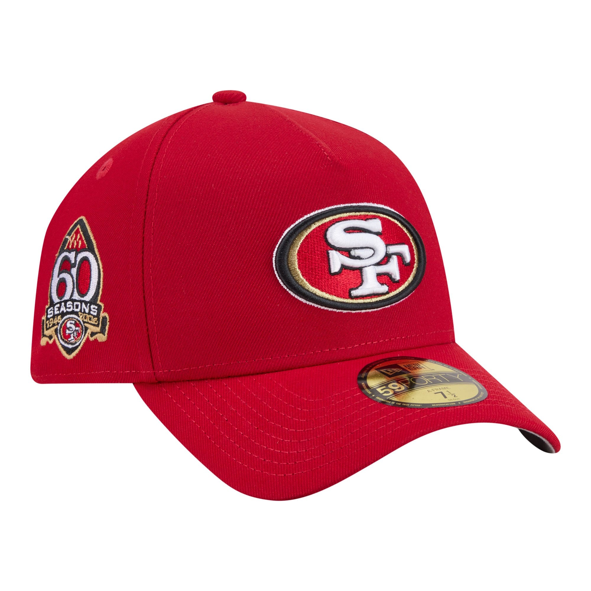 Men's New Era  Scarlet San Francisco 49ers A-Frame 59FORTY Fitted Hat