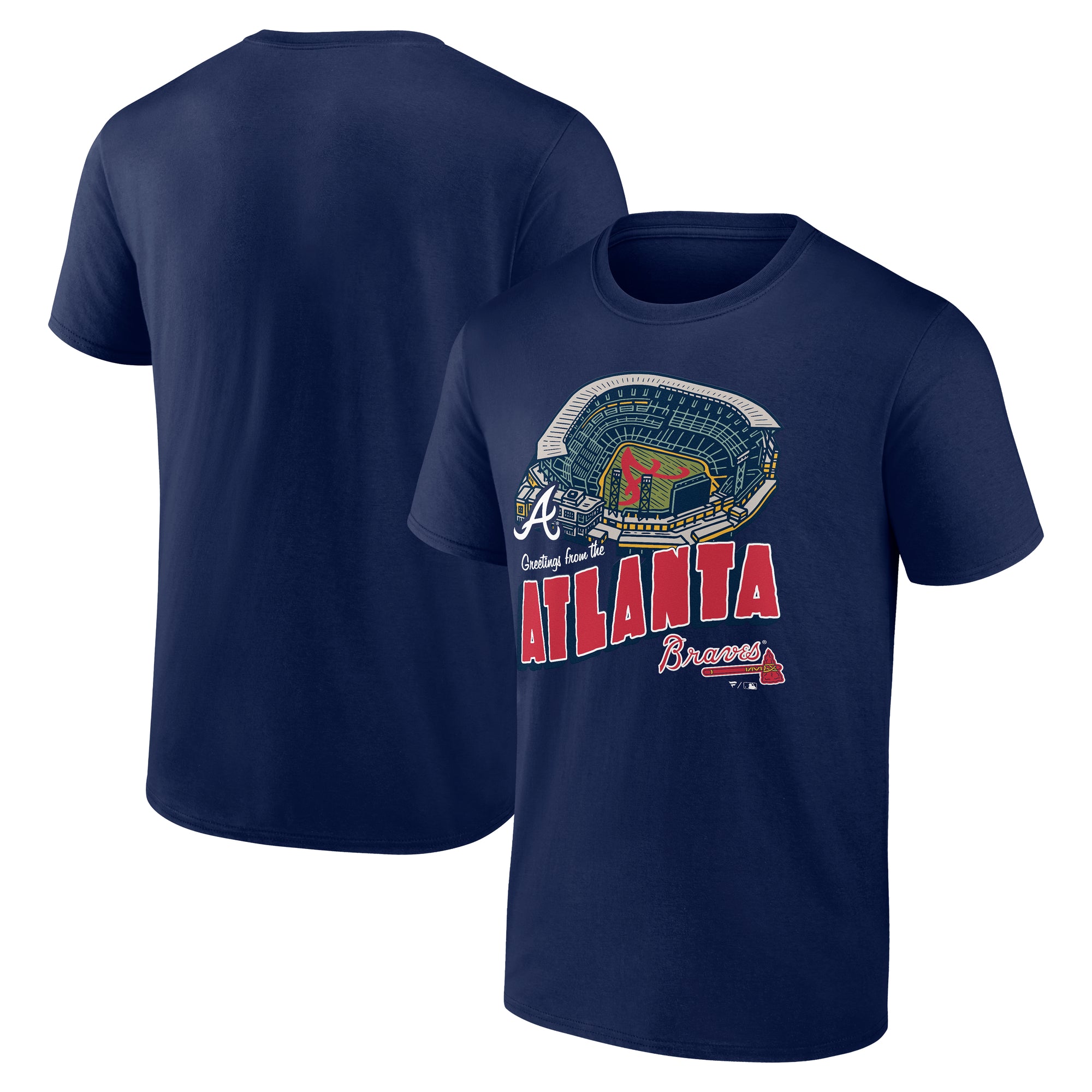 Men's Navy Atlanta Braves Home Stadium T-Shirt