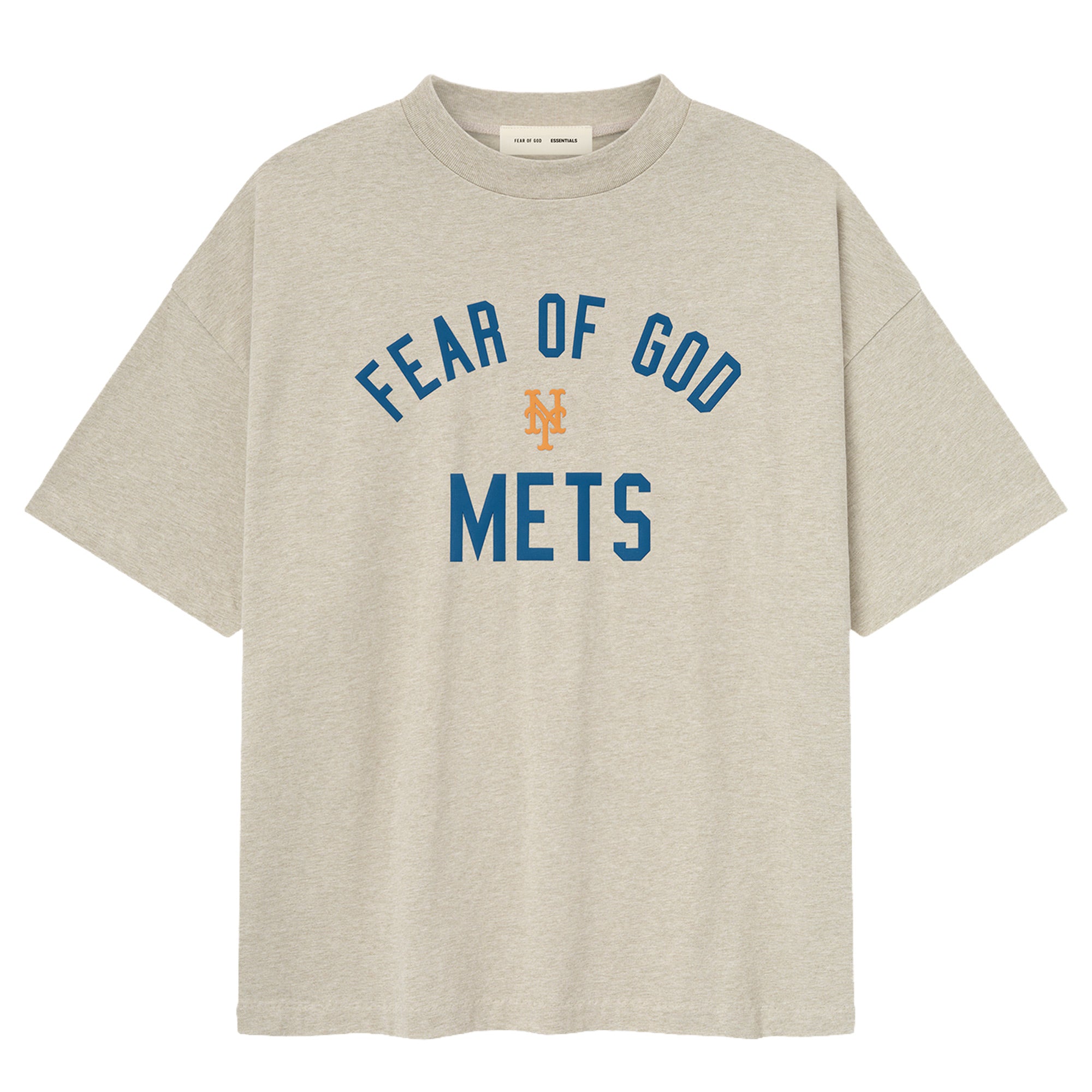 Men's Fear of God x MLB Homestead Heather Gray New York Mets 90's Fit T-Shirt