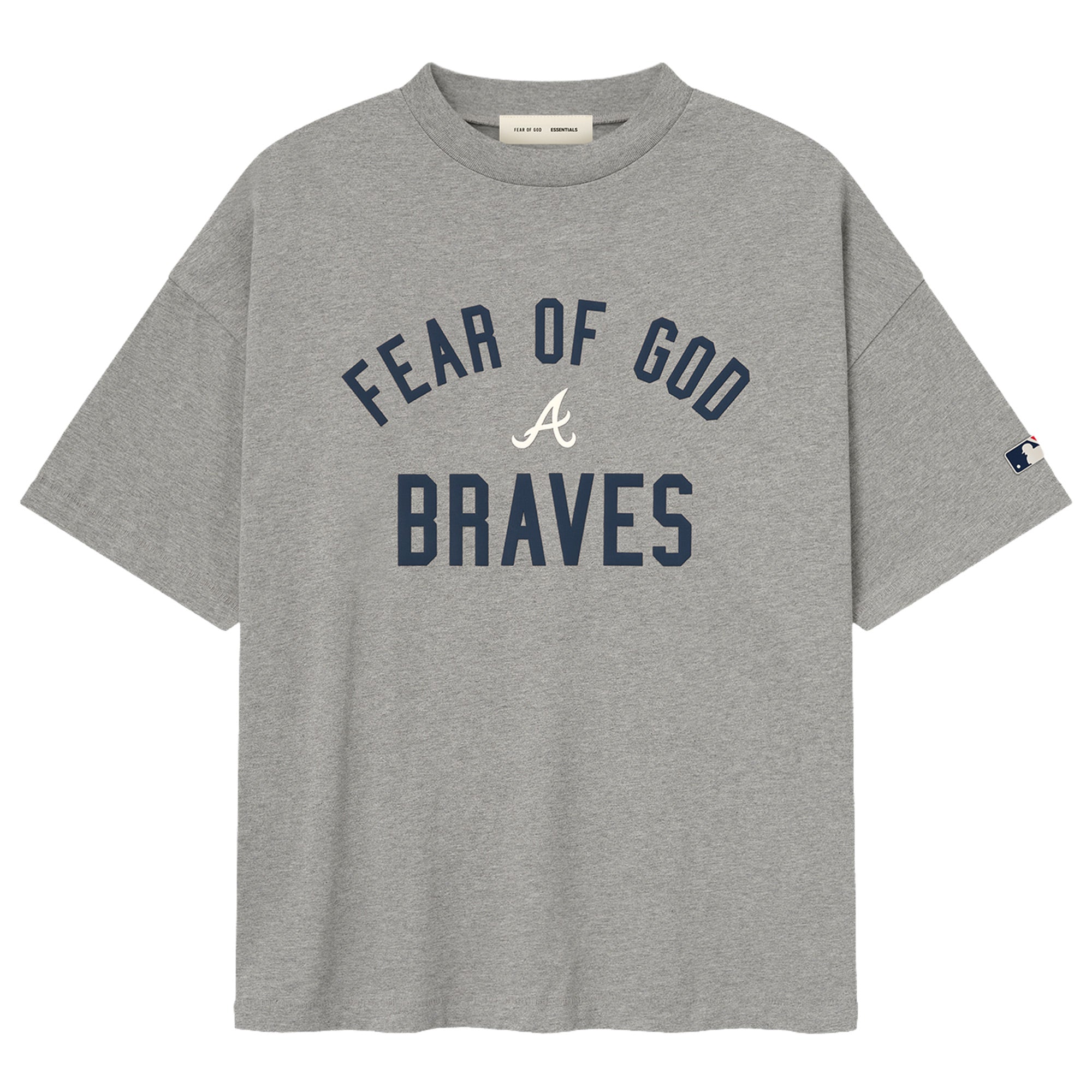 Men's Fear of God x MLB Heather Gray Atlanta Braves 90's Fit T-Shirt