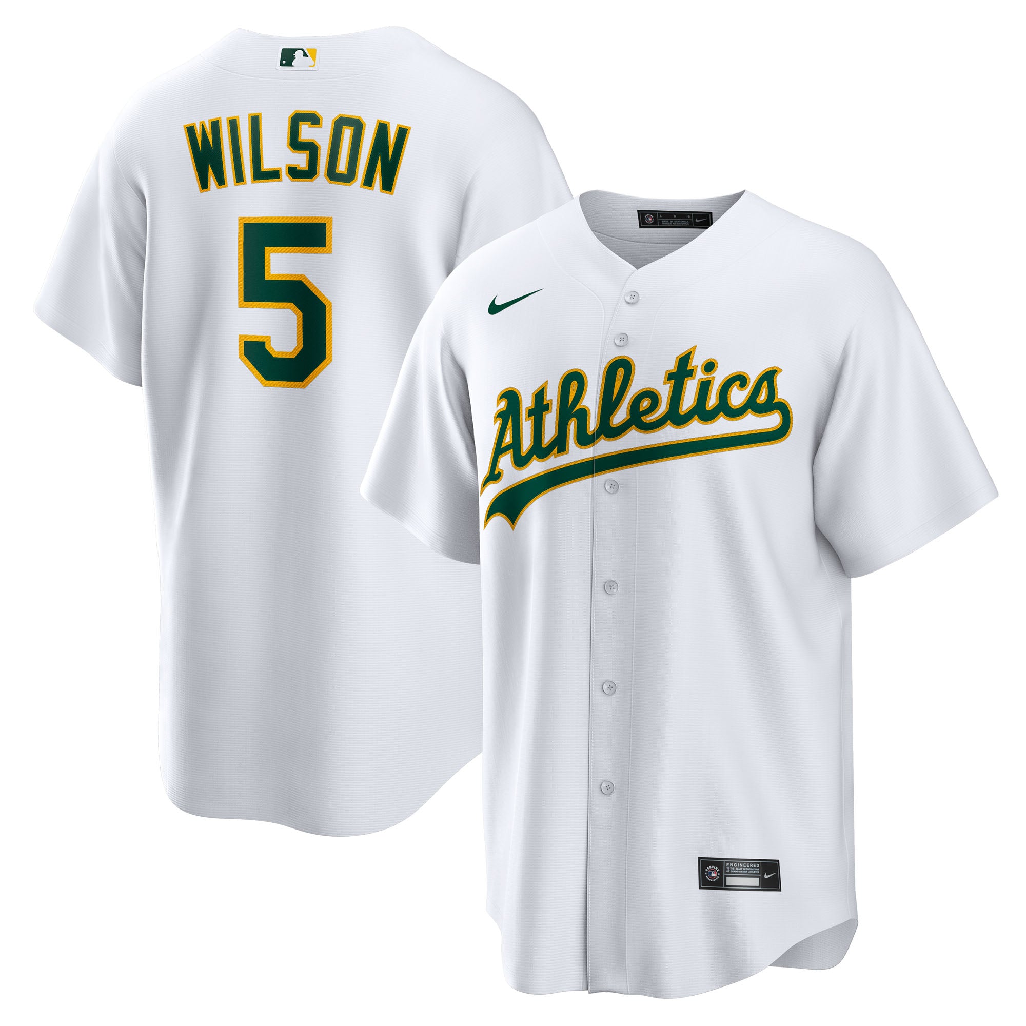 Youth Nike Jacob Wilson White Athletics Home Replica Jersey