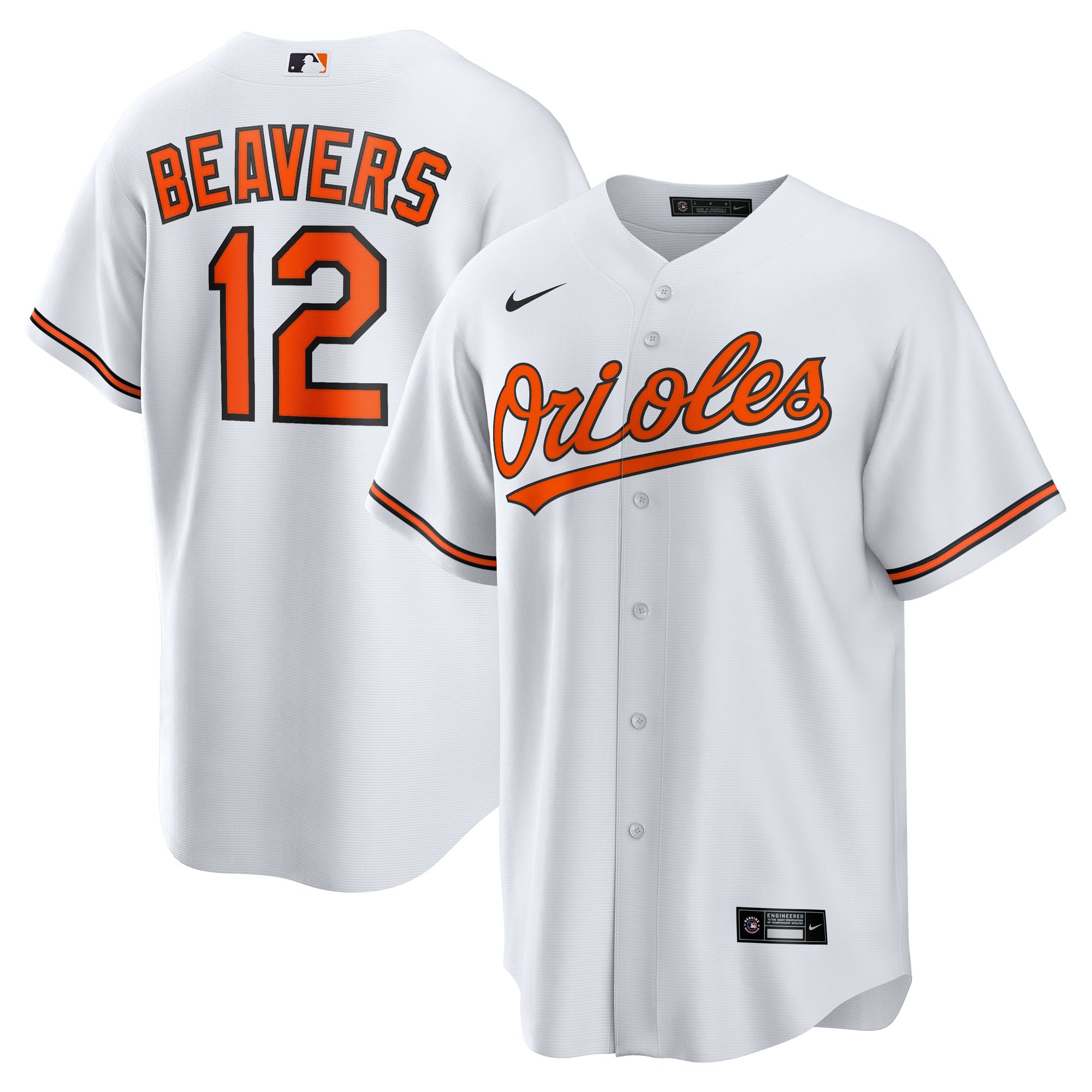 Youth Nike Dylan Beavers White Baltimore Orioles Home Replica Jersey