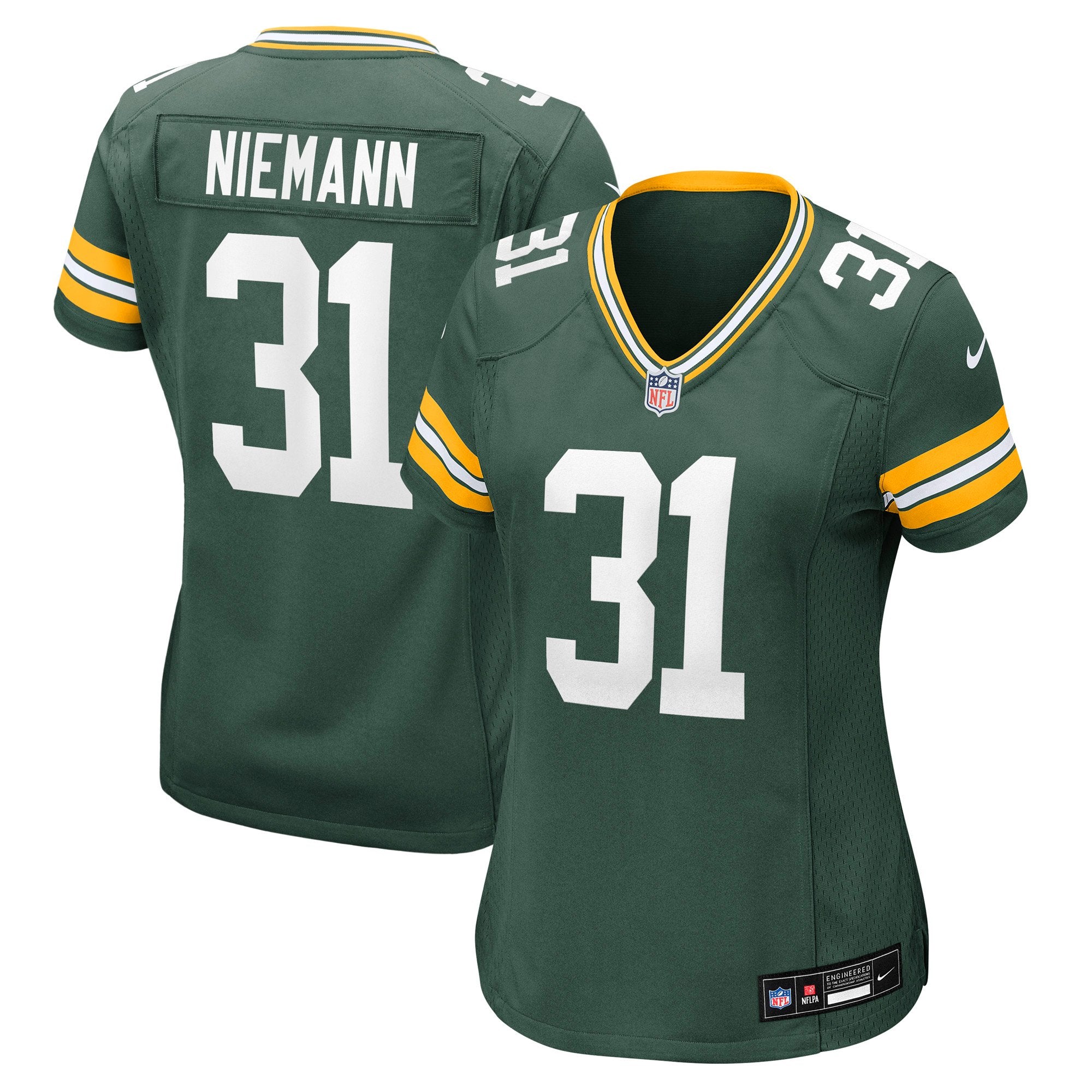 Women's Nike Nick Niemann  Green Green Bay Packers Team Game Jersey