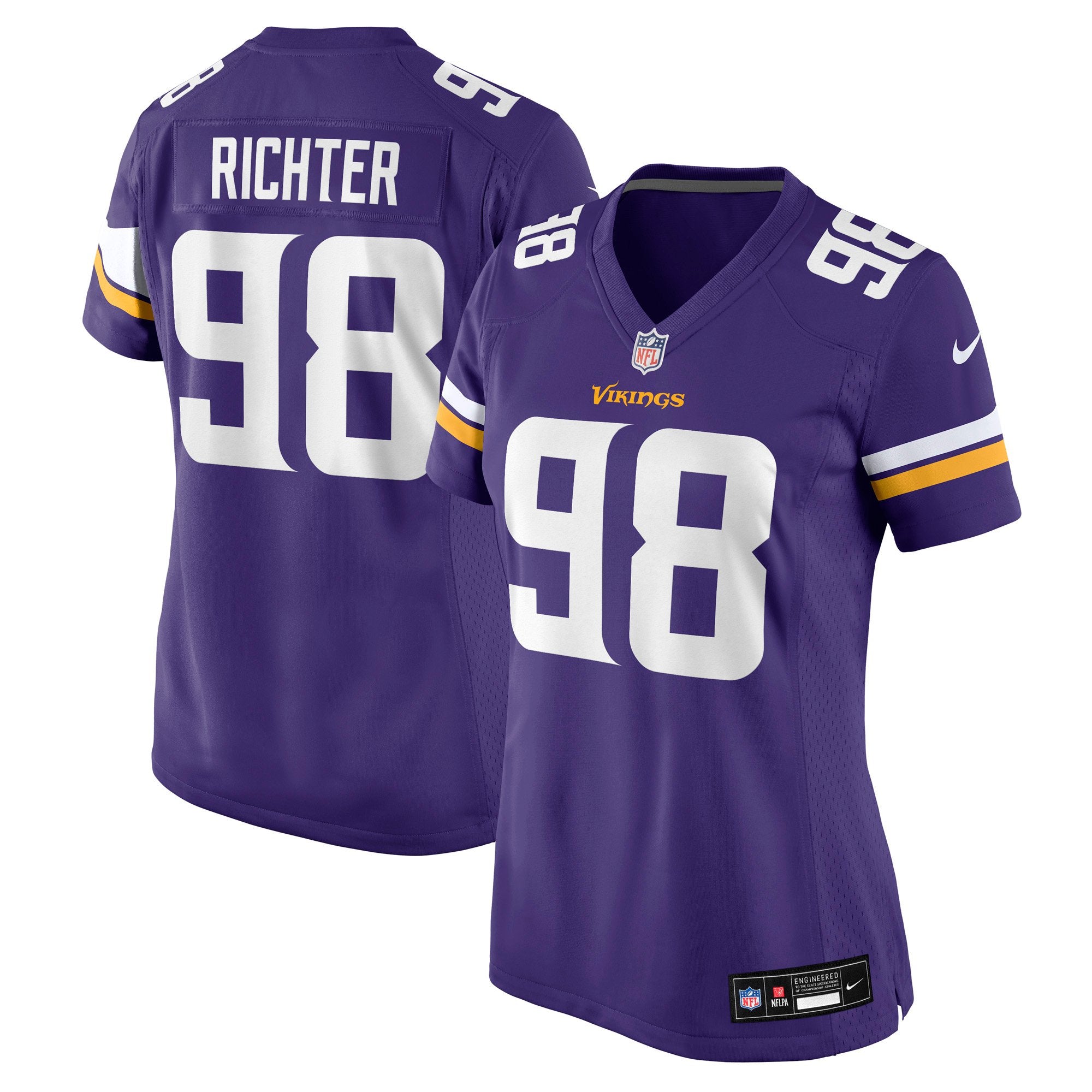 Women's Nike Bo Richter  Purple Minnesota Vikings Team Game Jersey