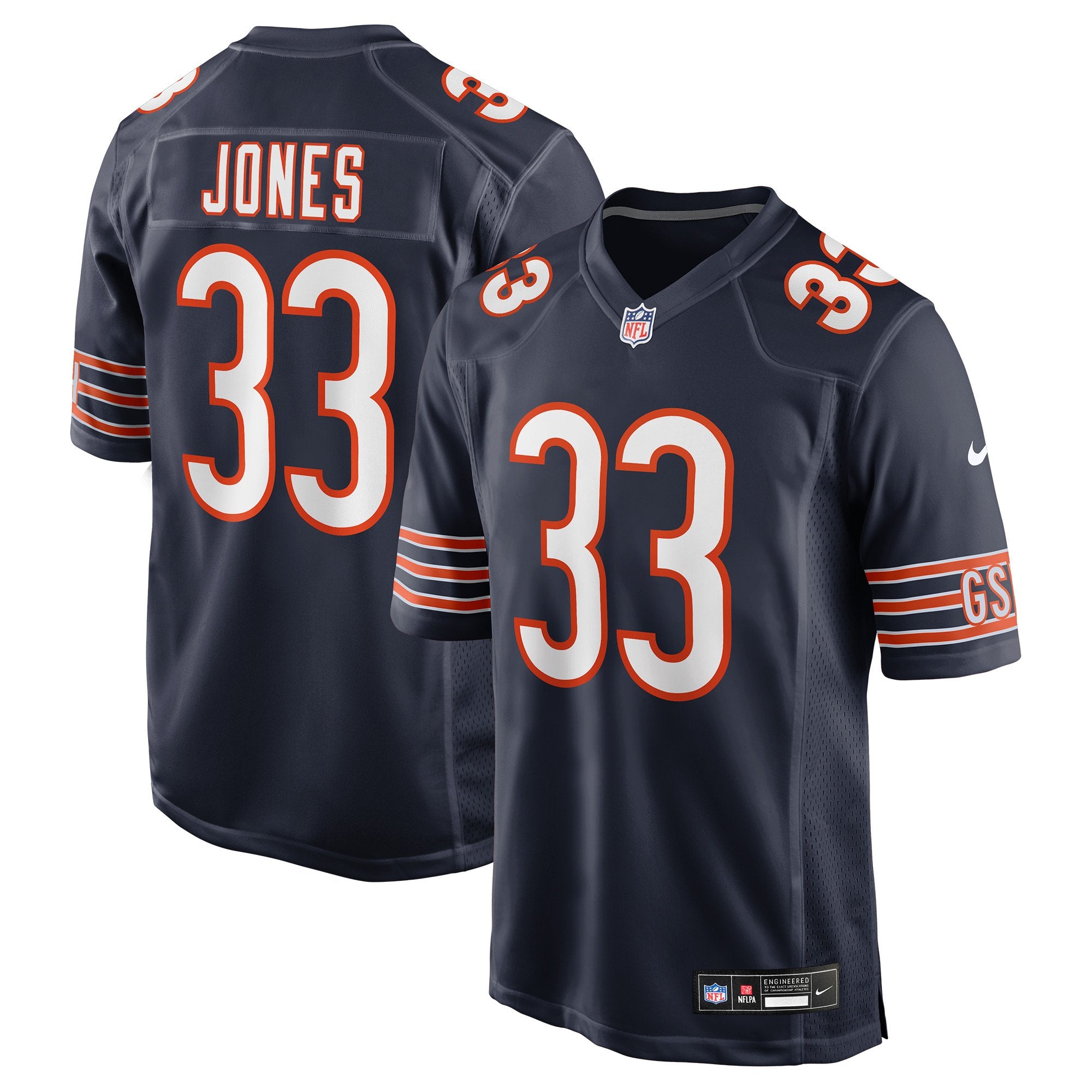 Men's Nike Jaylon Jones  Navy Chicago Bears Team Game Jersey