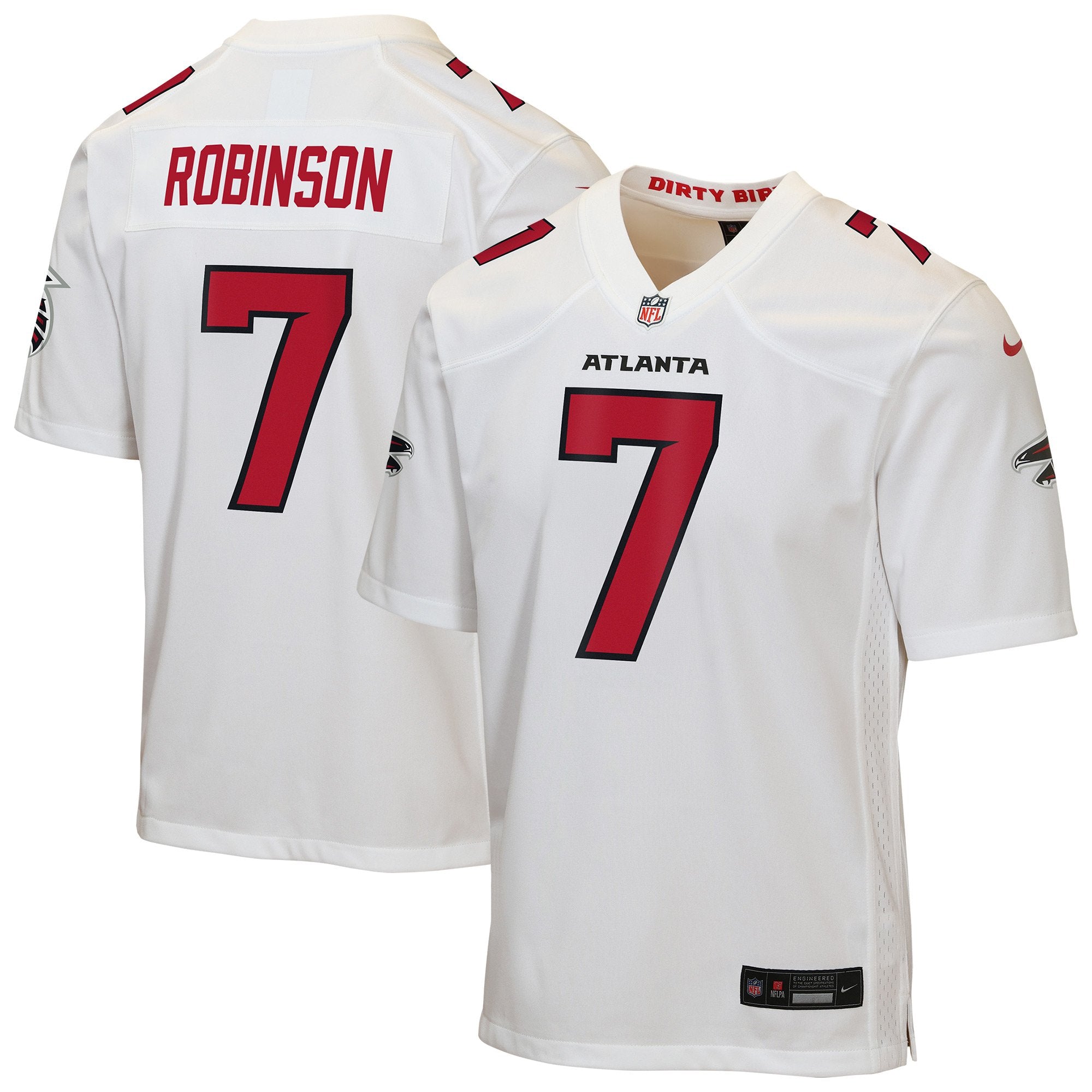 Youth Nike Bijan Robinson White Atlanta Falcons Game Jersey