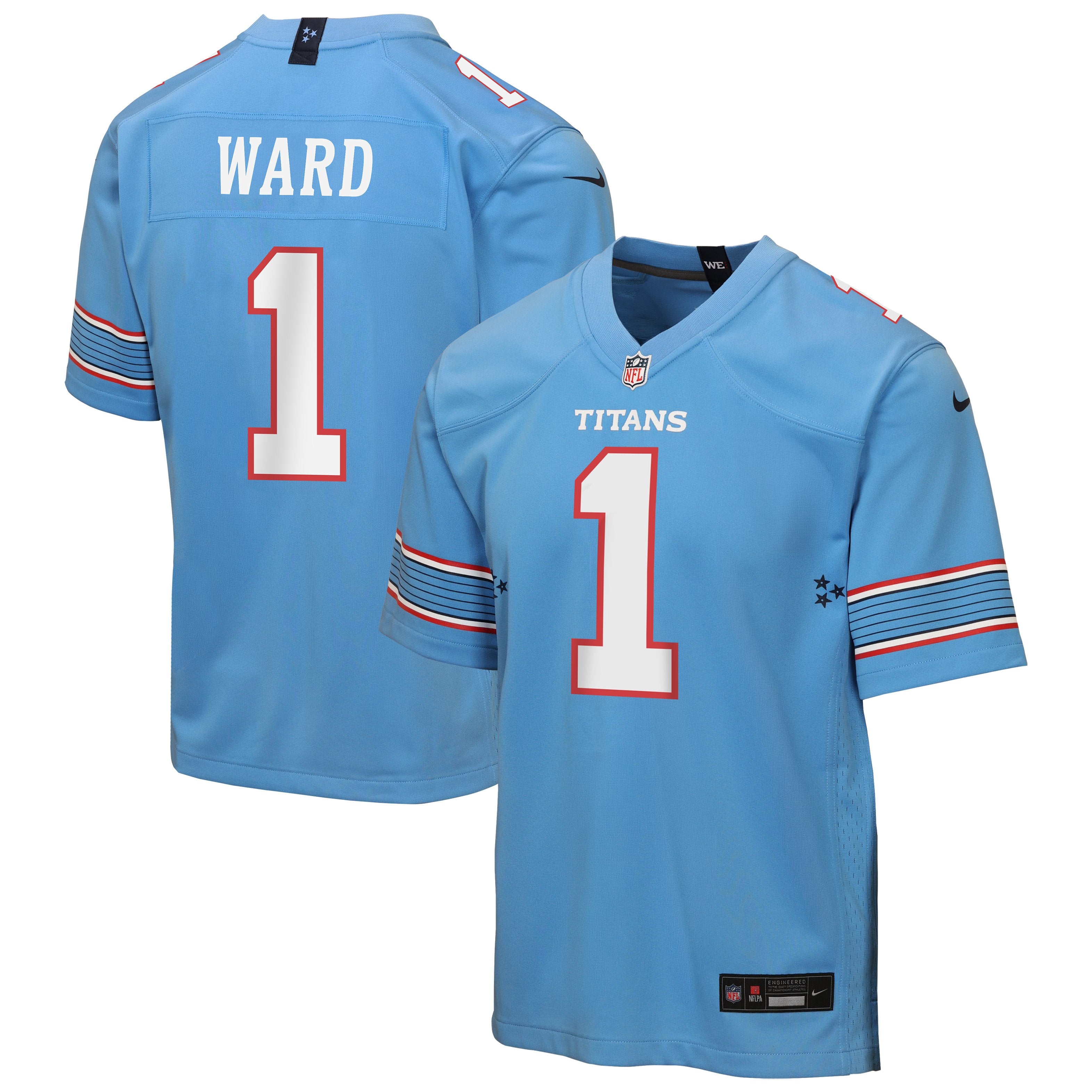 Youth Nike Cameron Ward Light Blue Tennessee Titans Game Jersey