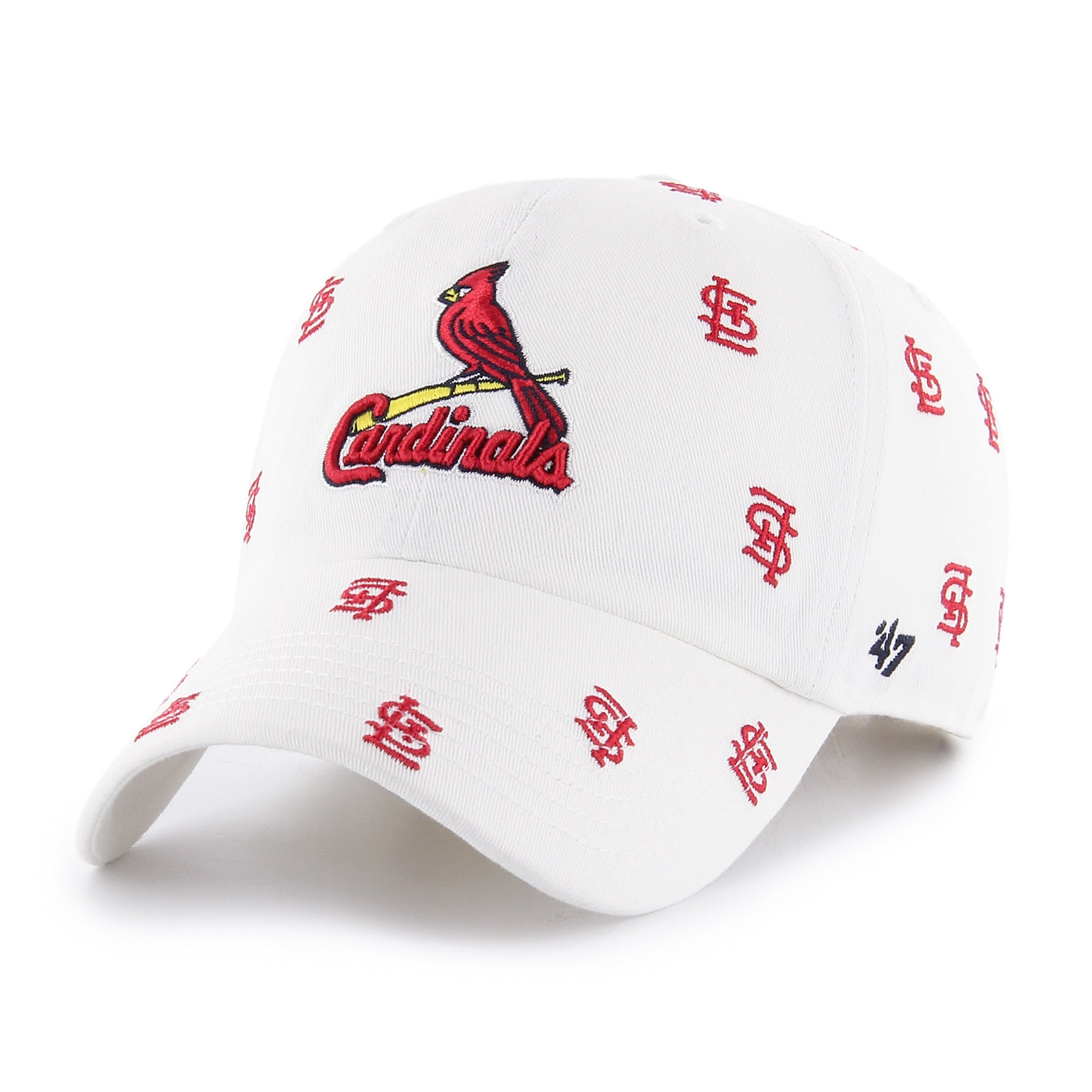 Women's '47  White St. Louis Cardinals Confetti Clean Up Adjustable Hat