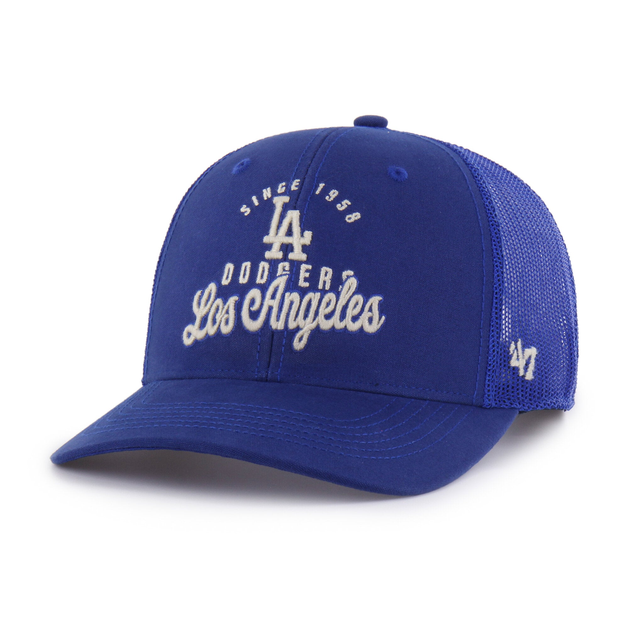 Men's '47 Royal Los Angeles Dodgers Pitstop Trucker Adjustable Hat