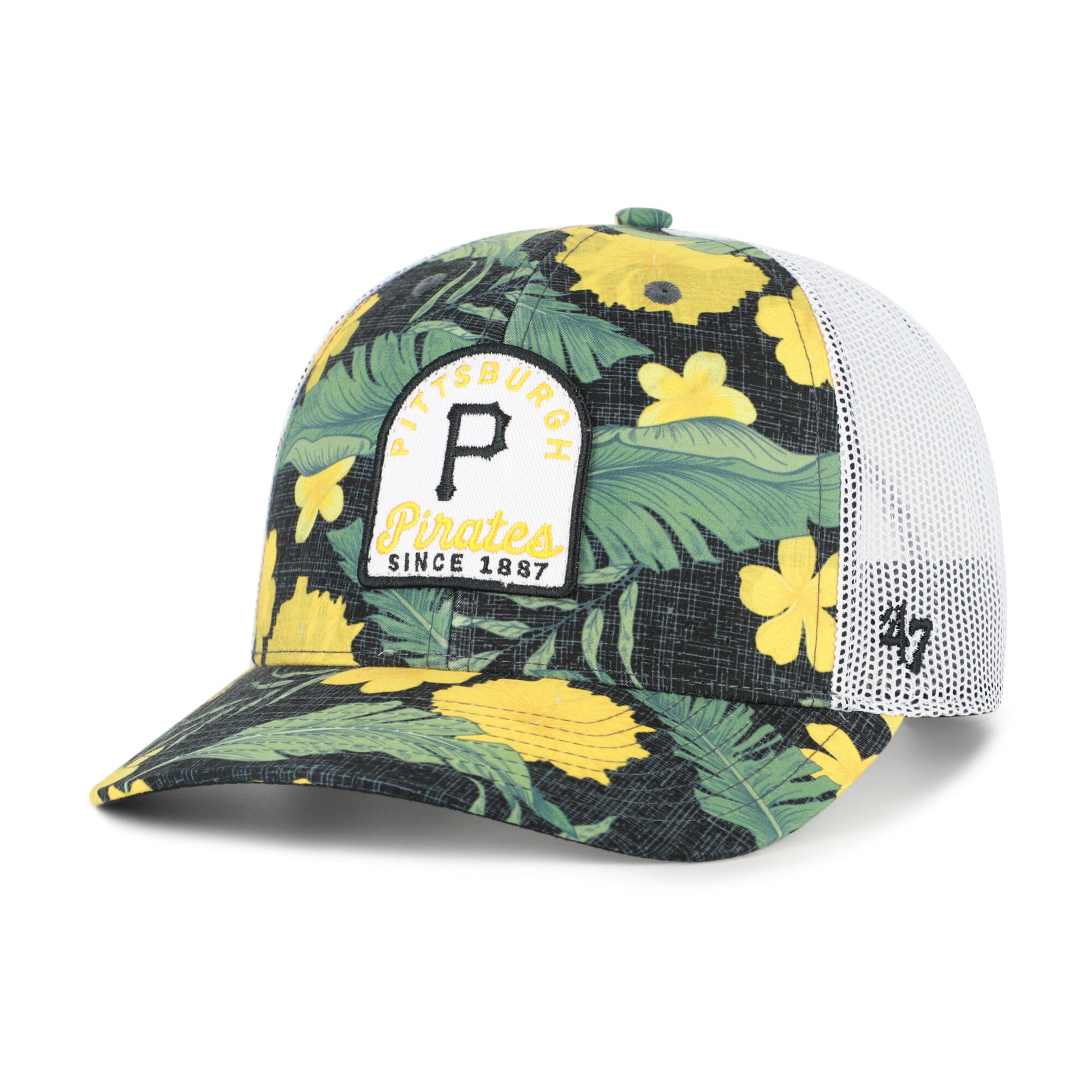 Men's '47  Black Pittsburgh Pirates Tei Beachside Adjustable Trucker Hat