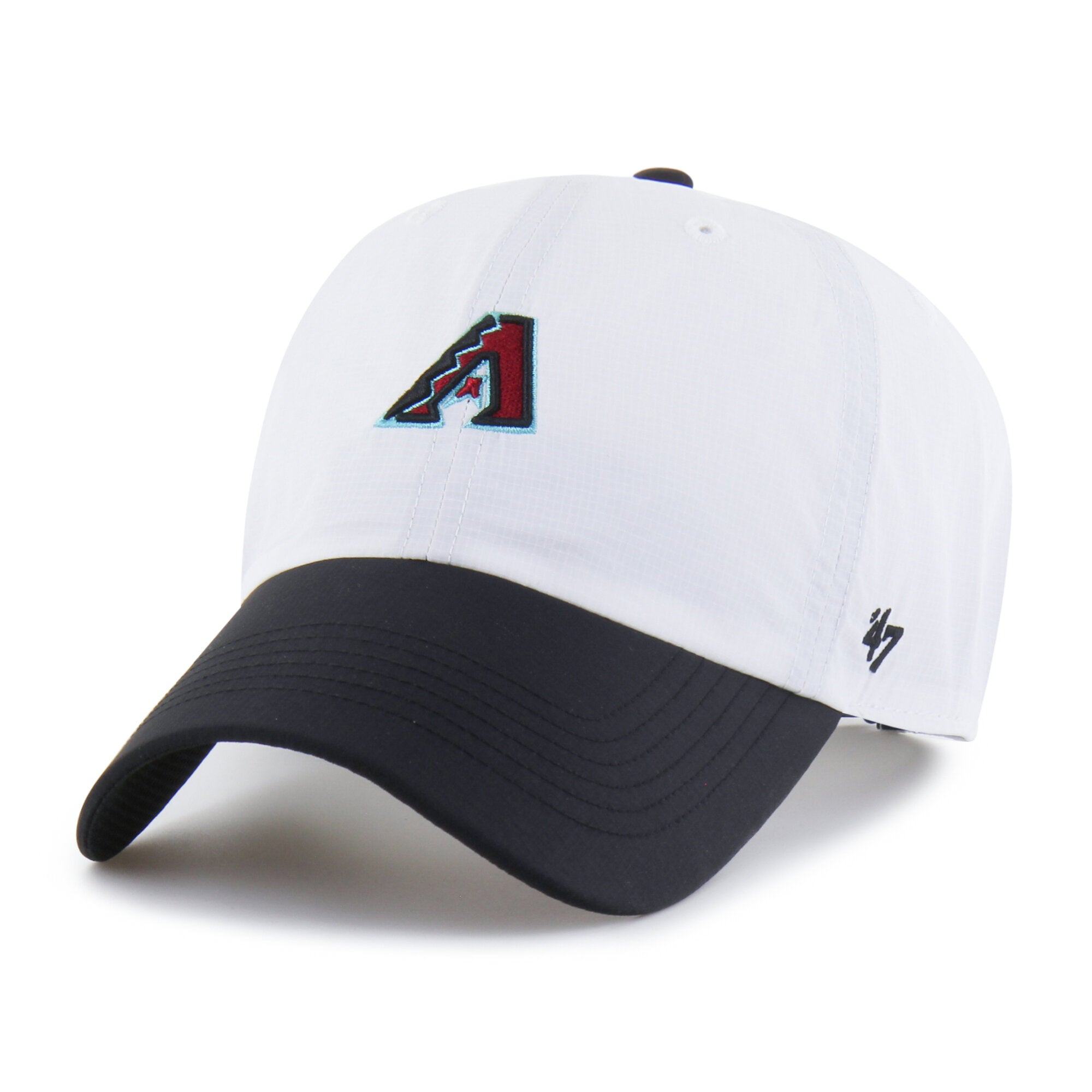 Men's '47 White/Black Arizona Diamondbacks Vista Mini Clean Up brrr° Adjustable Hat