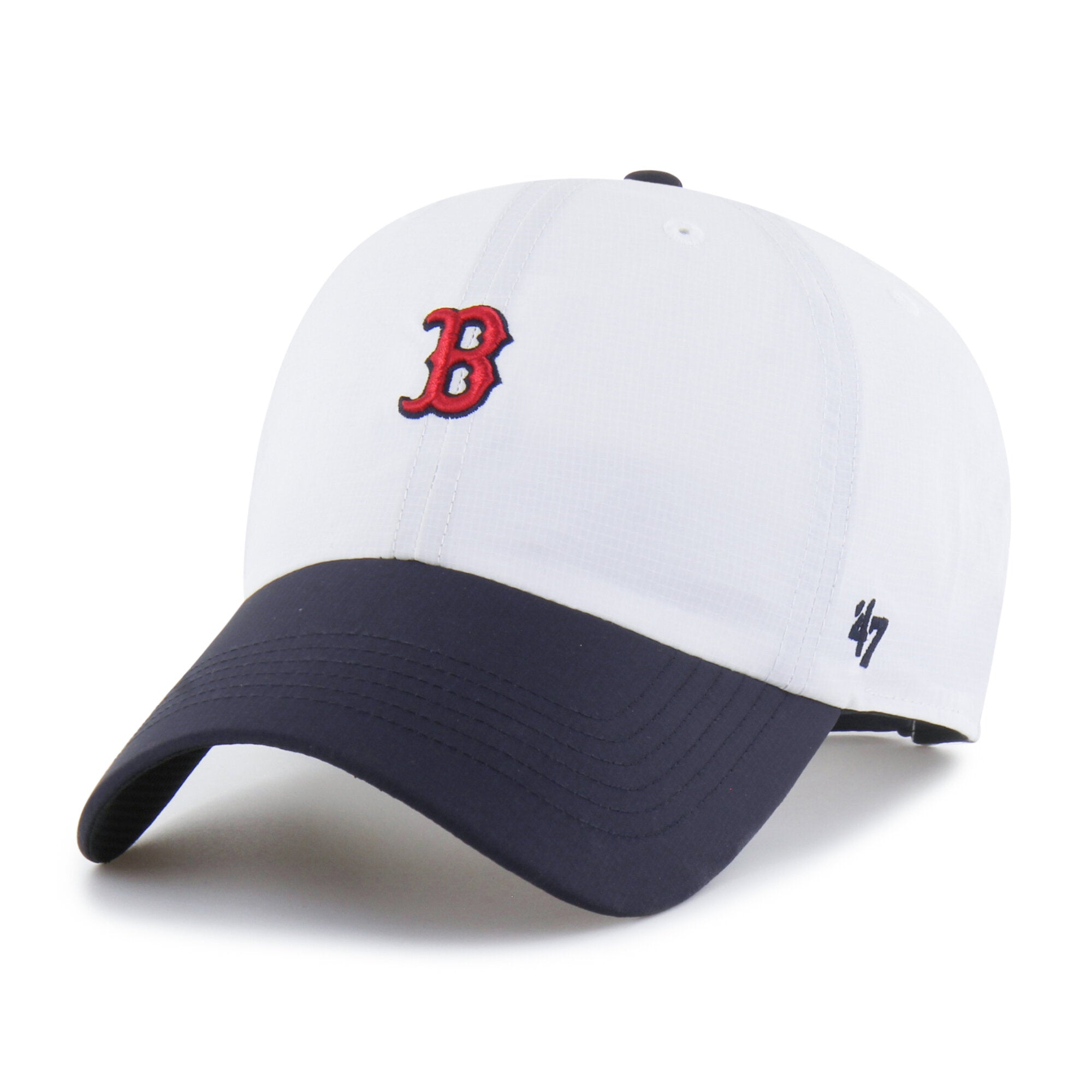 Men's '47 White/Navy Boston Red Sox Vista Mini Clean Up brrr° Adjustable Hat