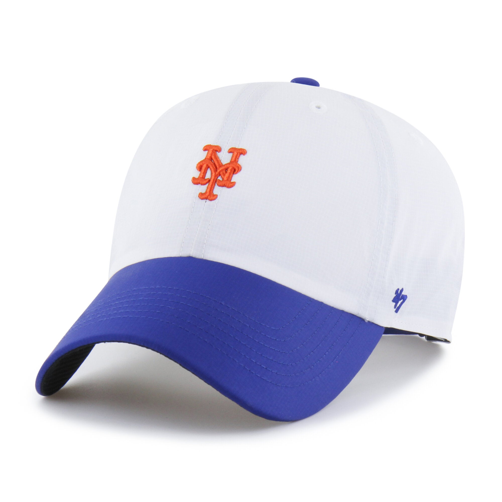 Men's '47 White/Royal New York Mets Vista Mini Clean Up brrr° Adjustable Hat