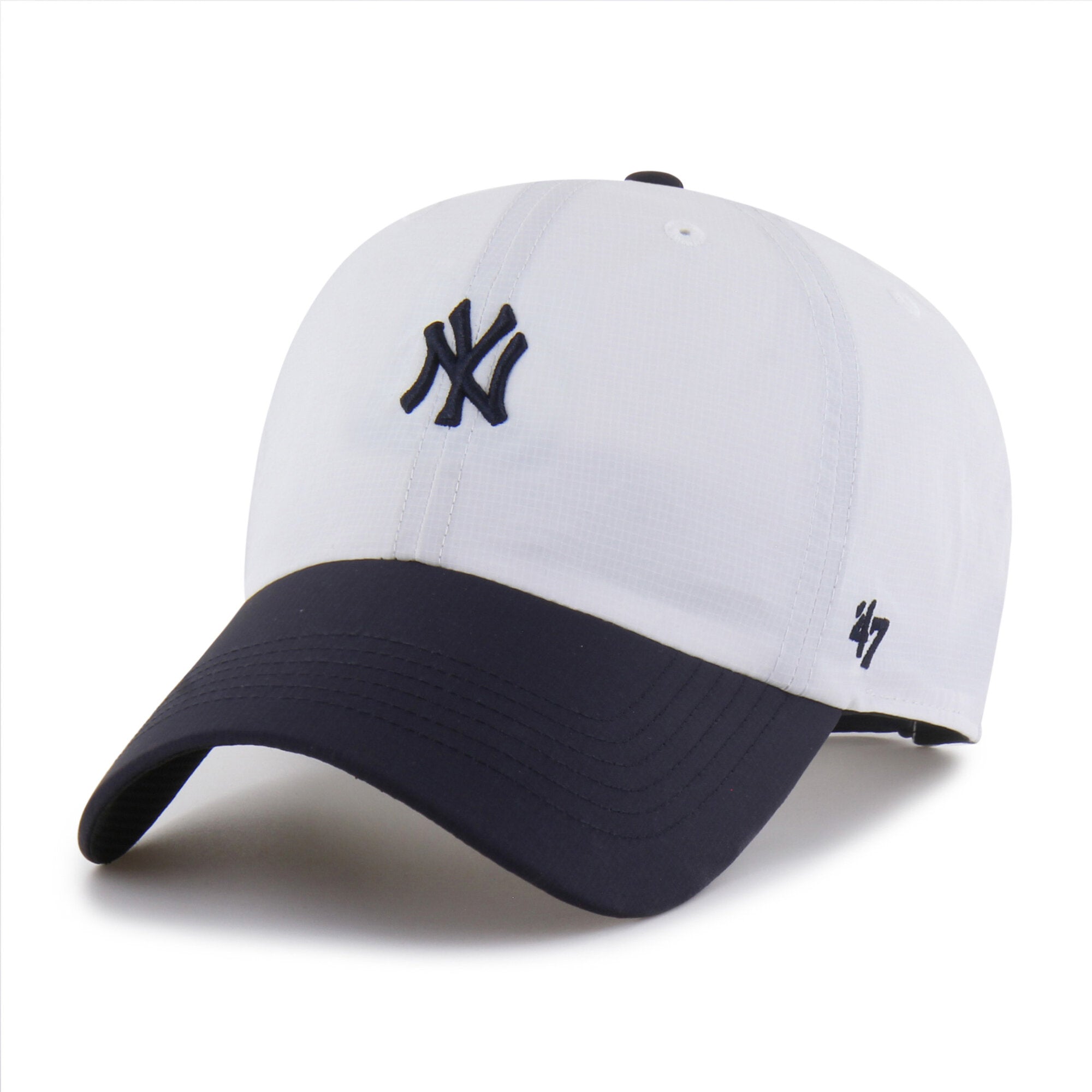 Men's '47 White/Navy New York Yankees Vista Mini Clean Up brrr° Adjustable Hat