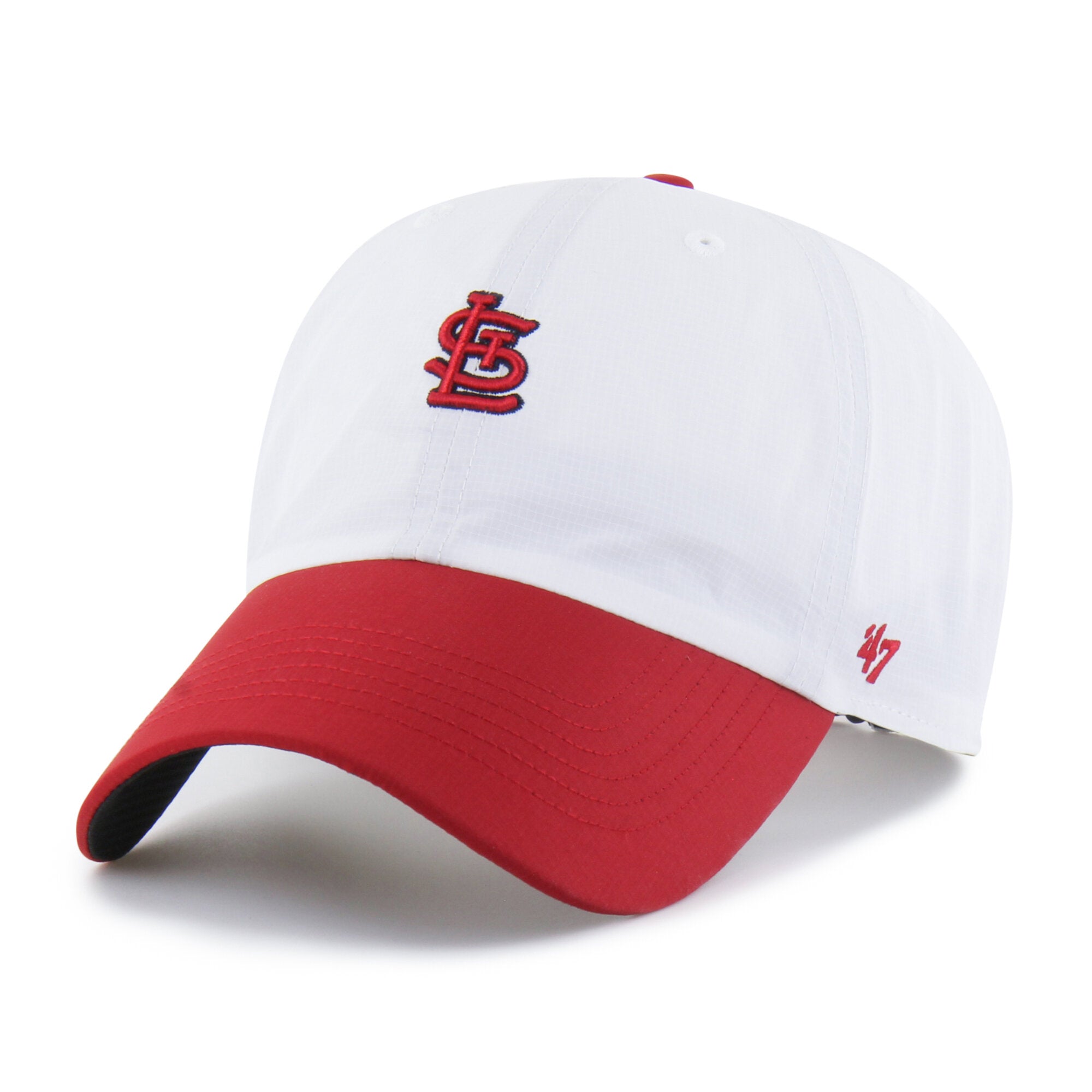 Men's '47 White/Red St. Louis Cardinals Vista Mini Clean Up brrr° Adjustable Hat