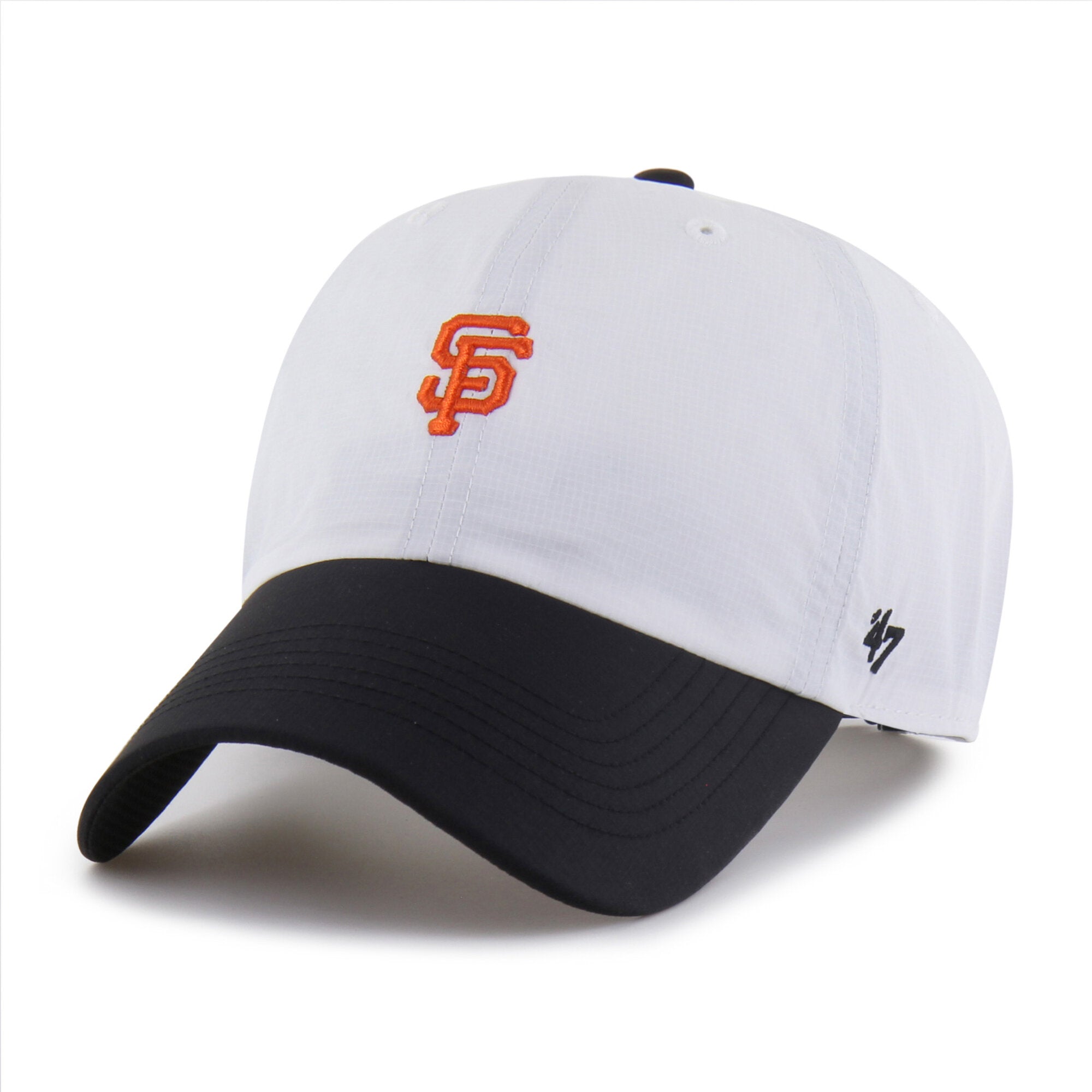 Men's '47 White/Black San Francisco Giants Vista Mini Clean Up brrr° Adjustable Hat