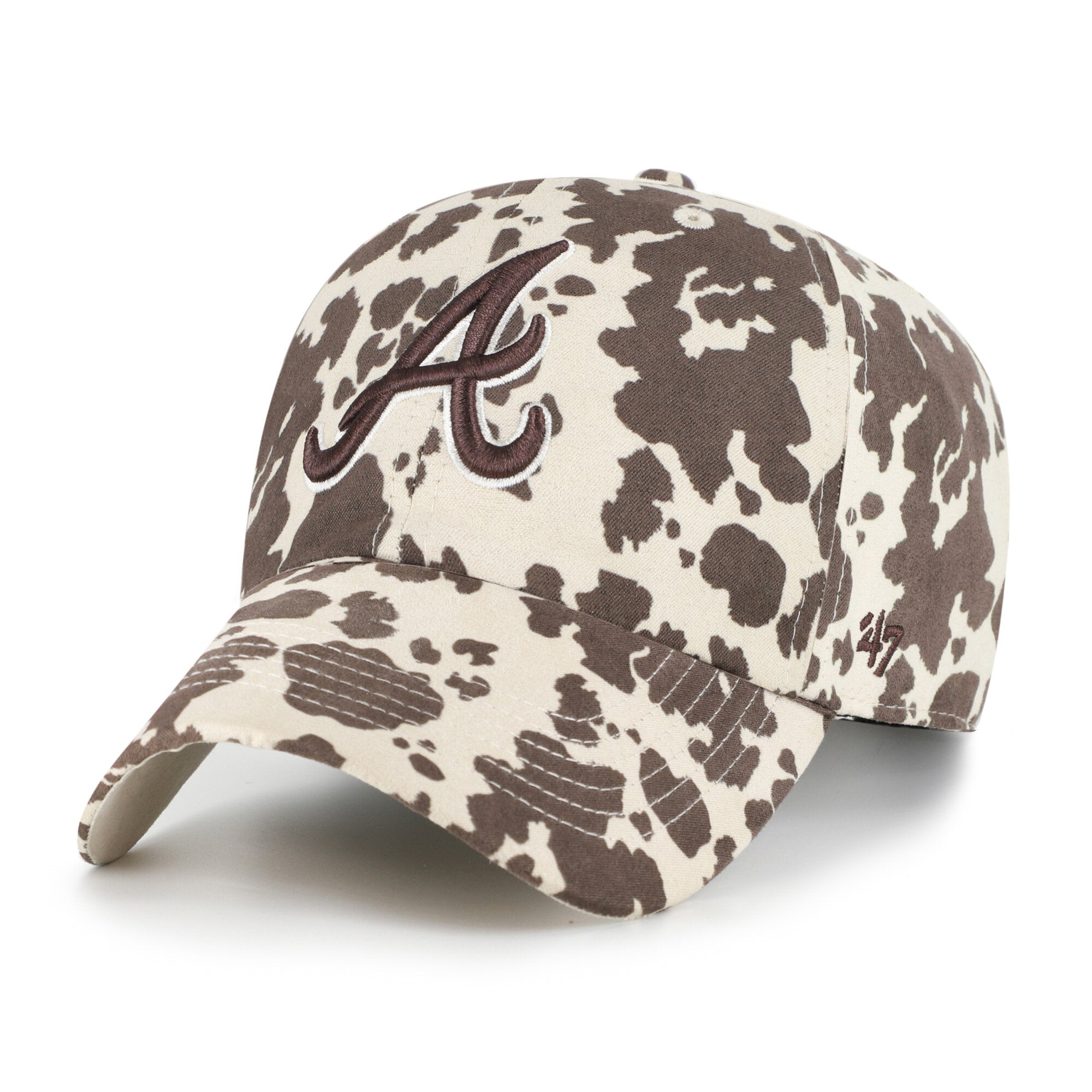 Women's '47  Natural Atlanta Braves Bessie Clean Up Adjustable Hat