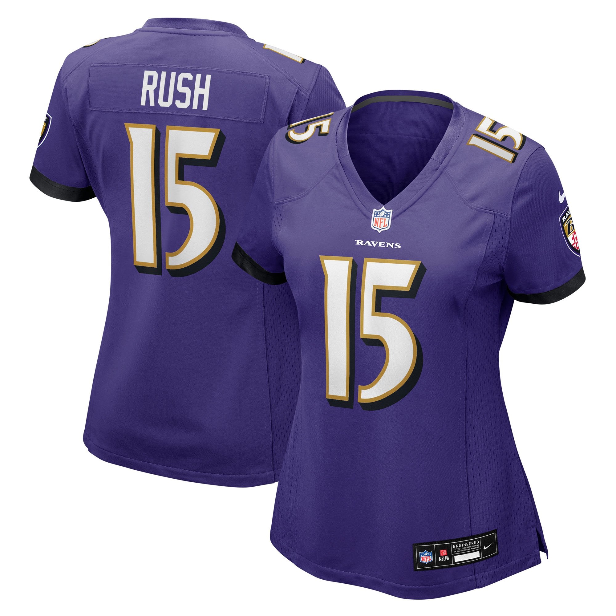 Women's Nike Cooper Rush  Purple Baltimore Ravens Team Game Jersey