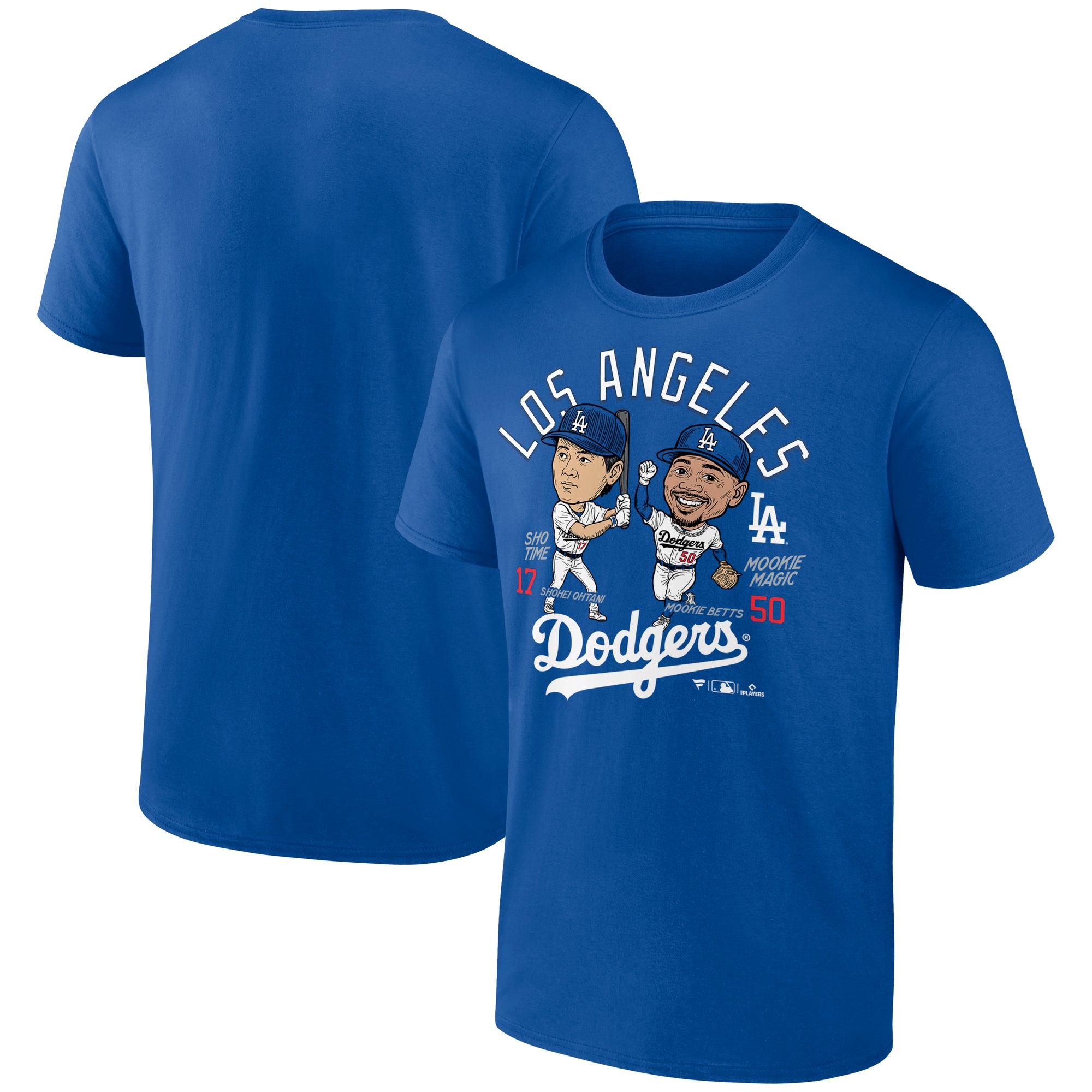 Men's Mookie Betts & Shohei Ohtani Royal Los Angeles Dodgers Player Duo T-Shirt
