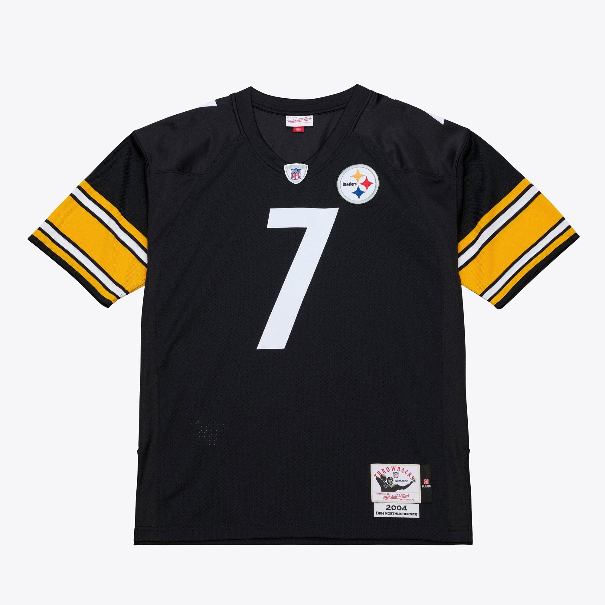 Men's Mitchell & Ness Ben Roethlisberger Black Pittsburgh Steelers 2004 Authentic Throwback Jersey