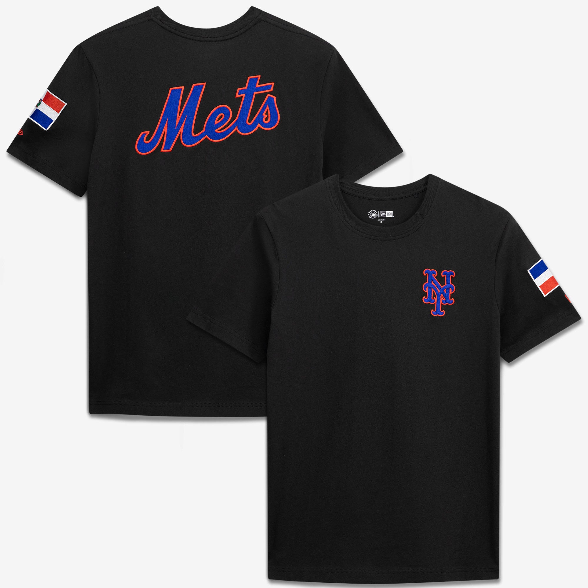 Men's New Era Black New York Mets Dominican Republic Country Flag T-Shirt