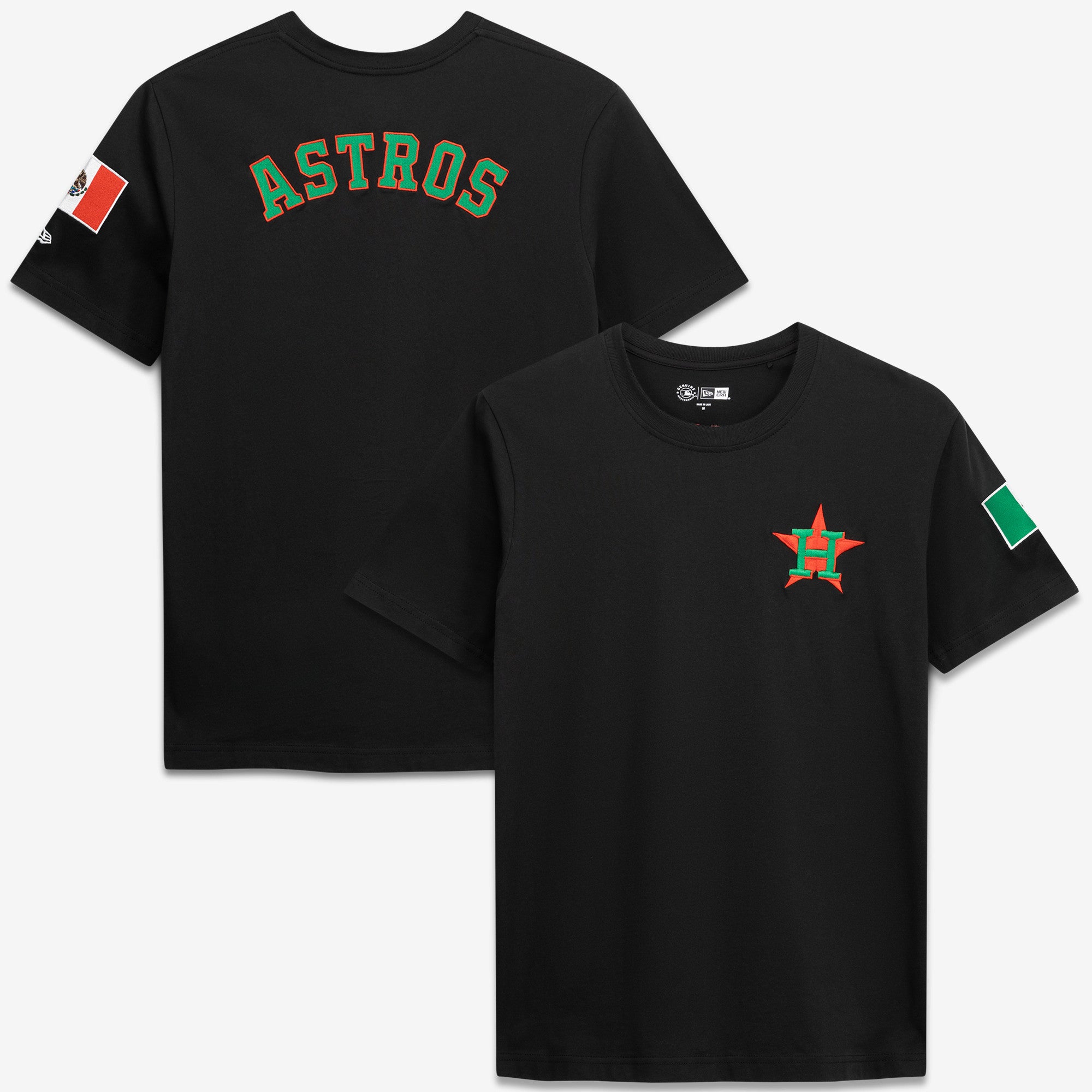 Men's New Era Black Houston Astros Mexico Country Flag T-Shirt